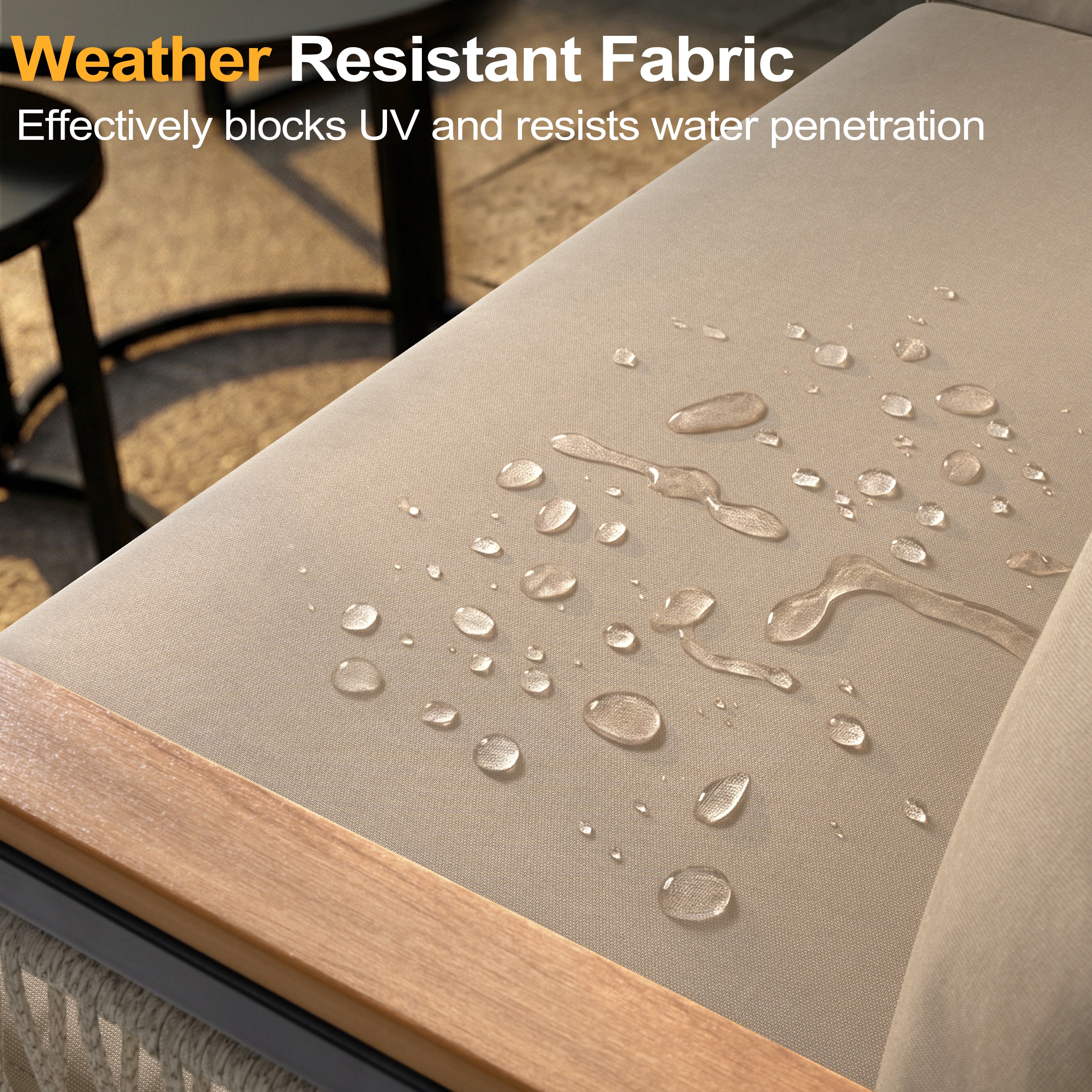 Pellebant ST25-SF005BEI-3 Patio-Sofas-Daybeds - View #5