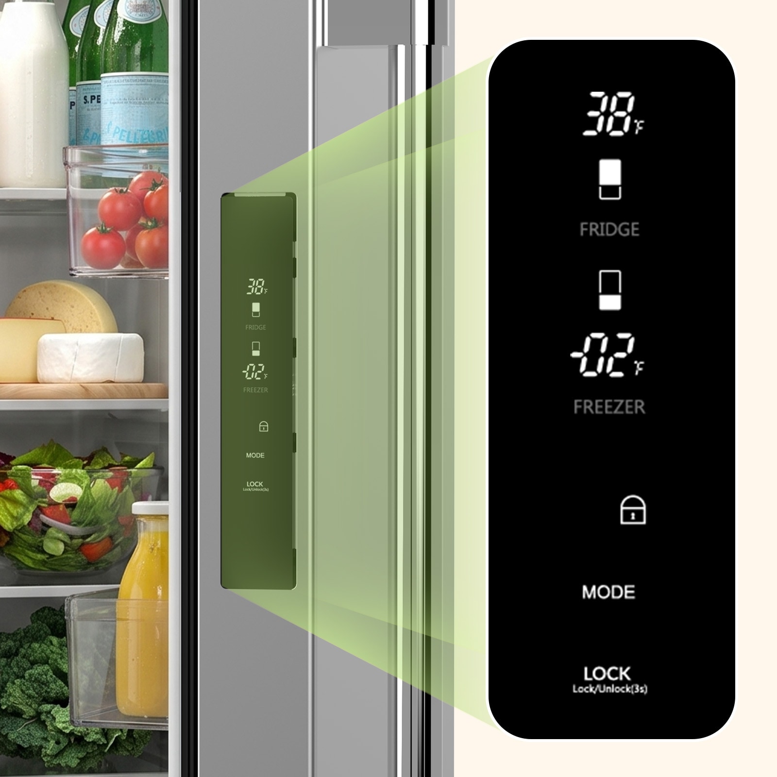 COWSAR LSRW-43770RLR0 French-Door-Refrigerators - View #6