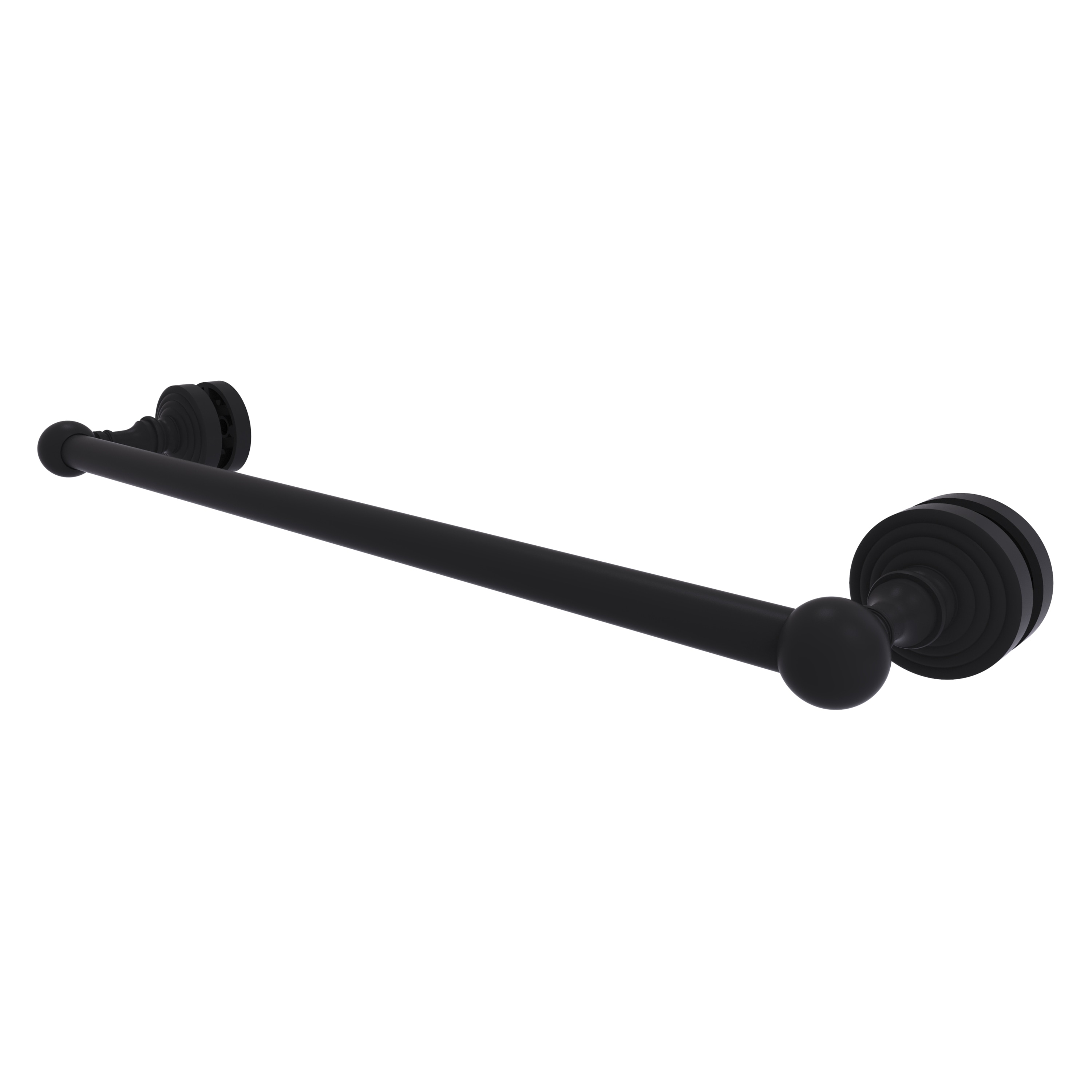 Allied Brass WP-41-SM-18-BKM Waverly Place 18-in Matte Black Wall mount Single Towel Bar