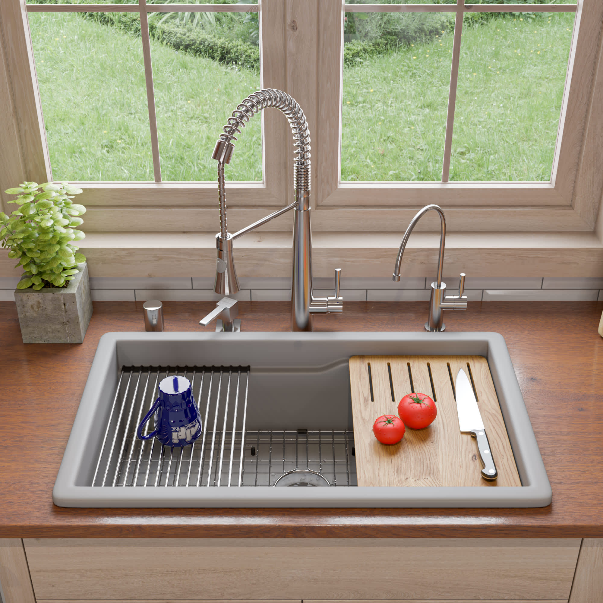 ALFI ABFS3219SUD-GM Kitchen-Sinks - View #4
