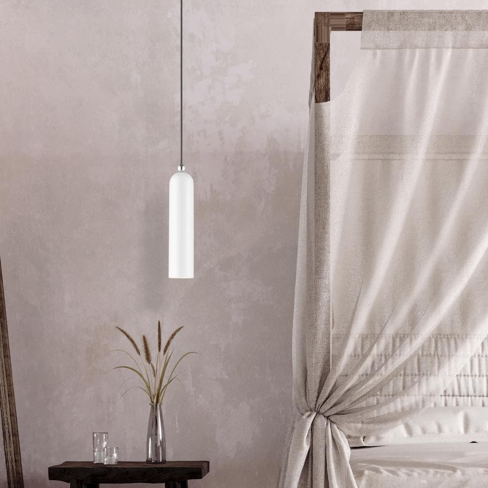Ardmore Chic Mid-Century Modern White Pendant Light