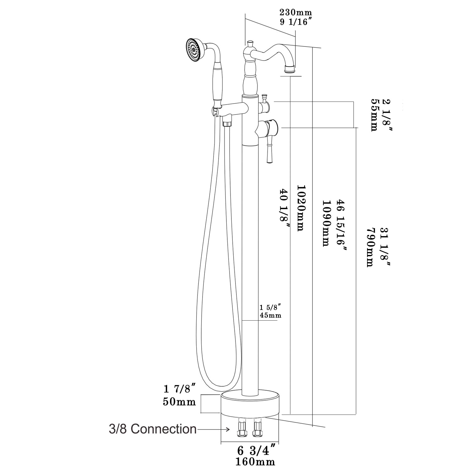 Maincraft HHK003RB Roman-Tub-Faucets - View #4