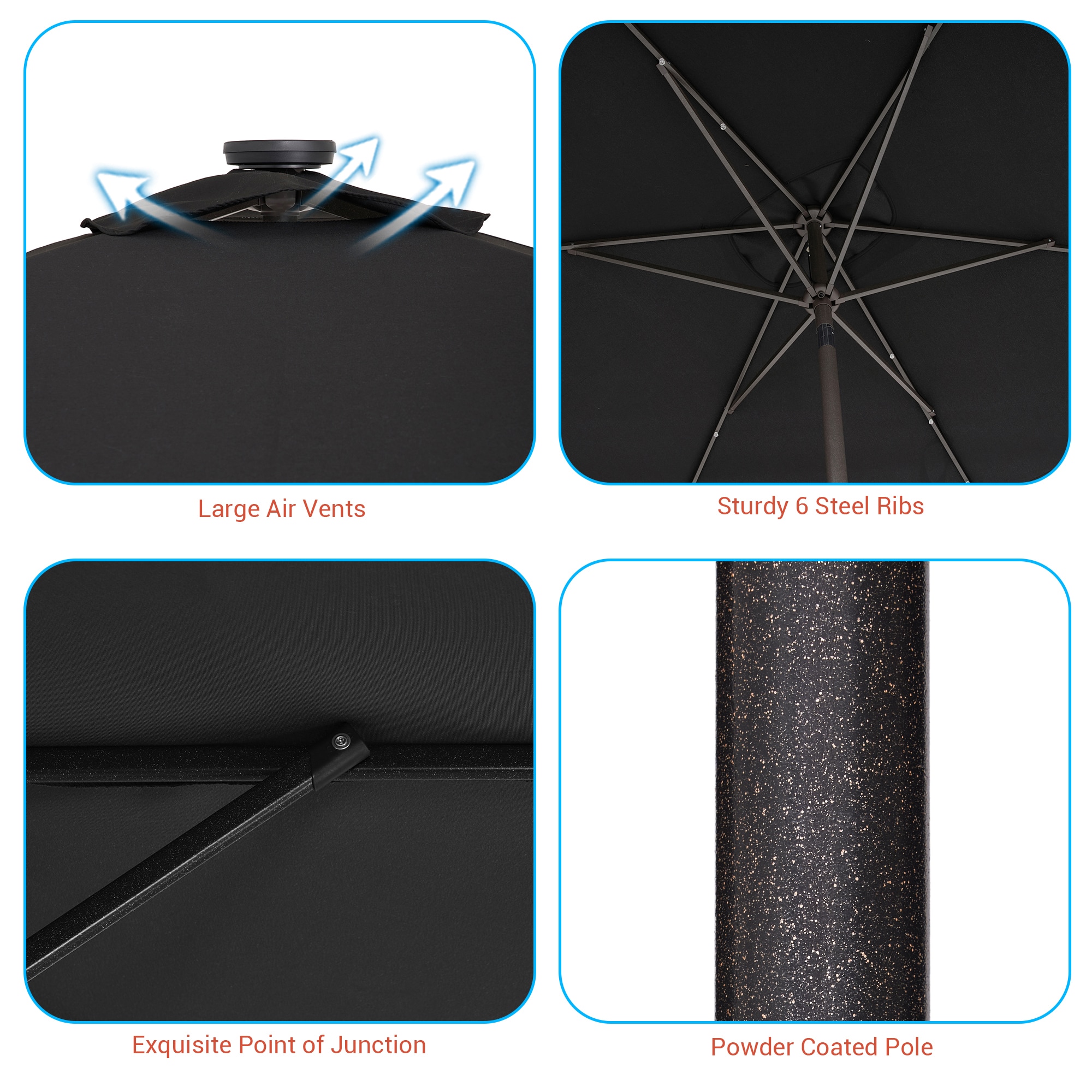 ACEGOSES LW-RLED16BK Umbrellas-2 - View #3