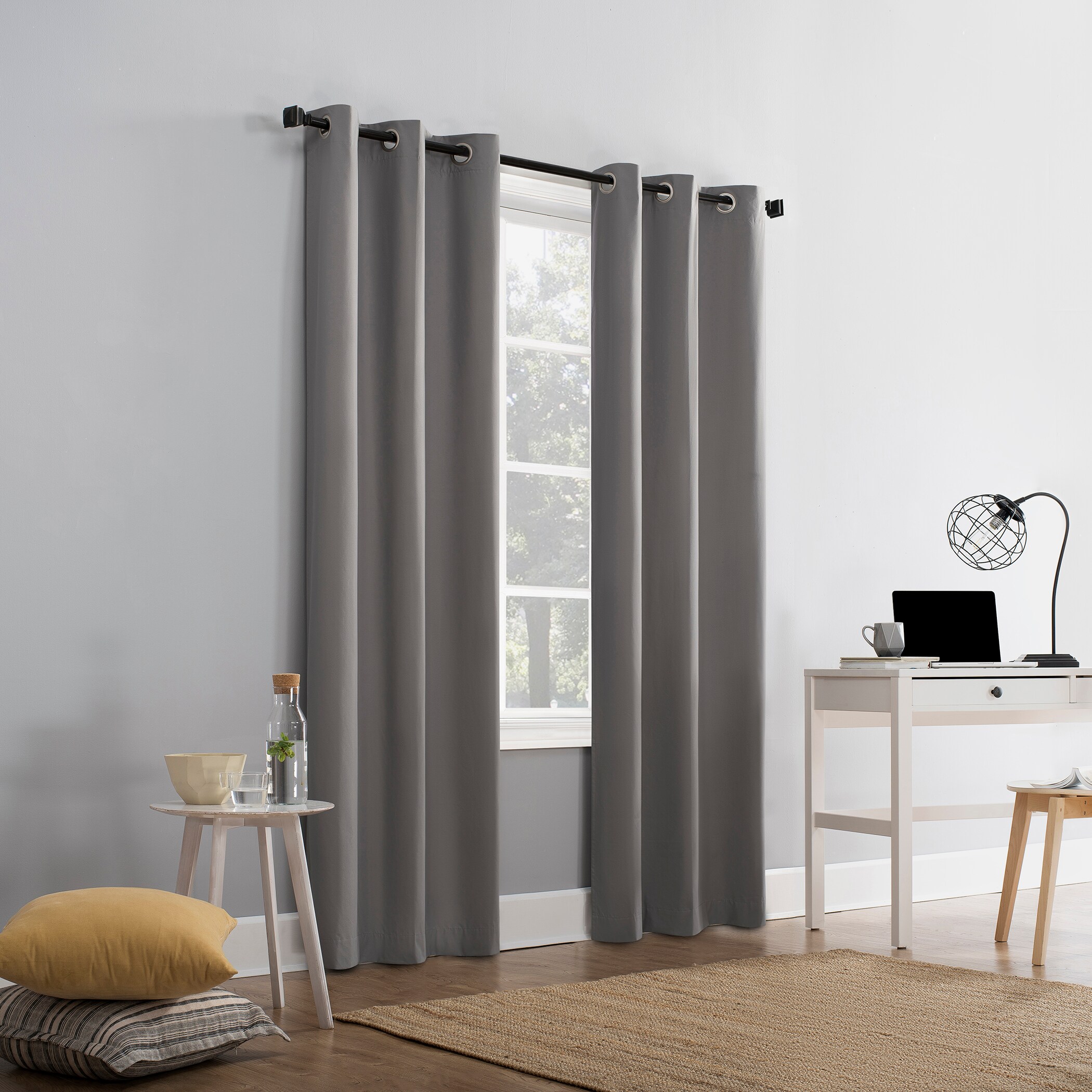 Gray Thermal Blackout Grommet Curtain Panel, 40" x 84"