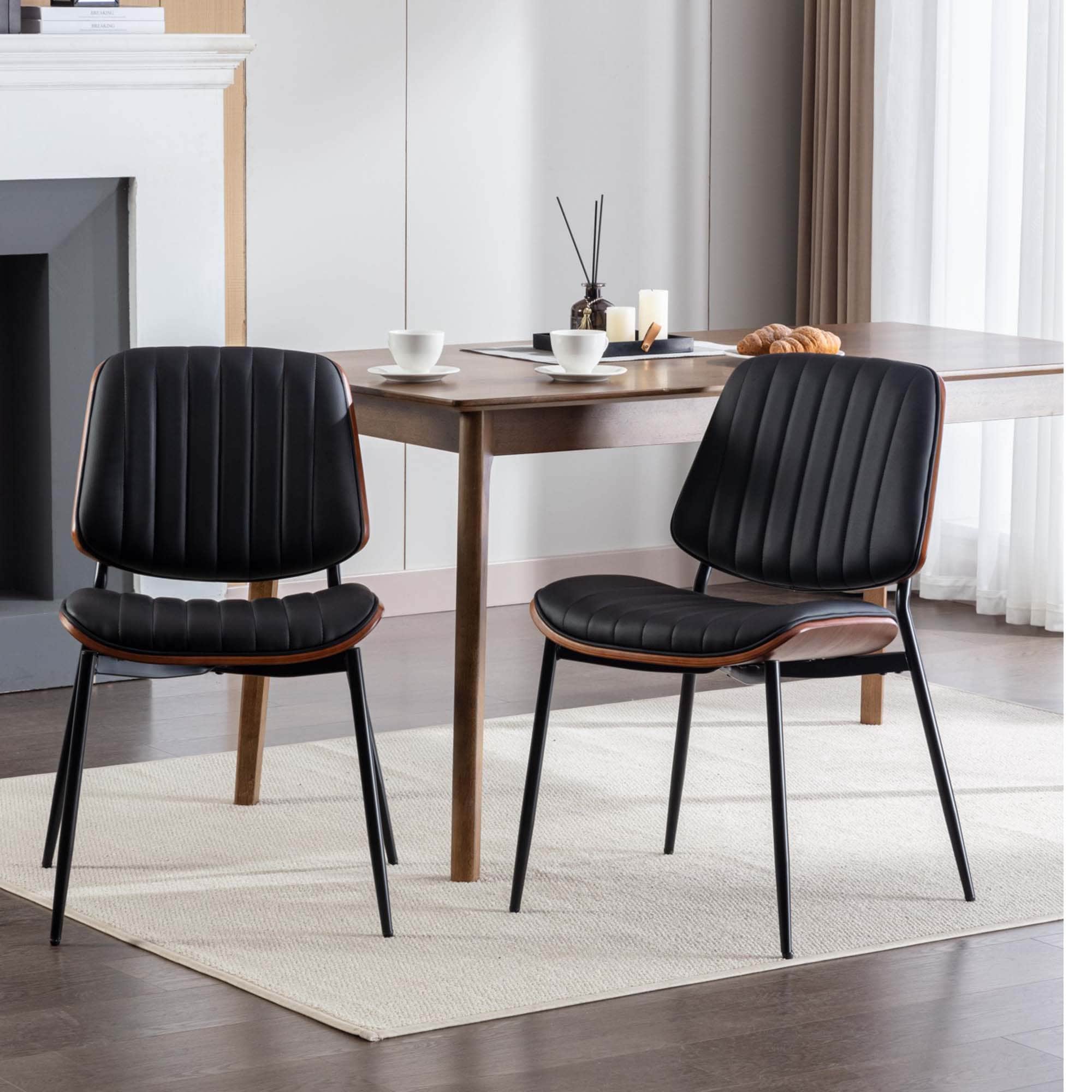 Fun Orange FUN25YZ01 Contemporary/Modern Synthetic Upholstered Dining Side Chair (Metal Frame)