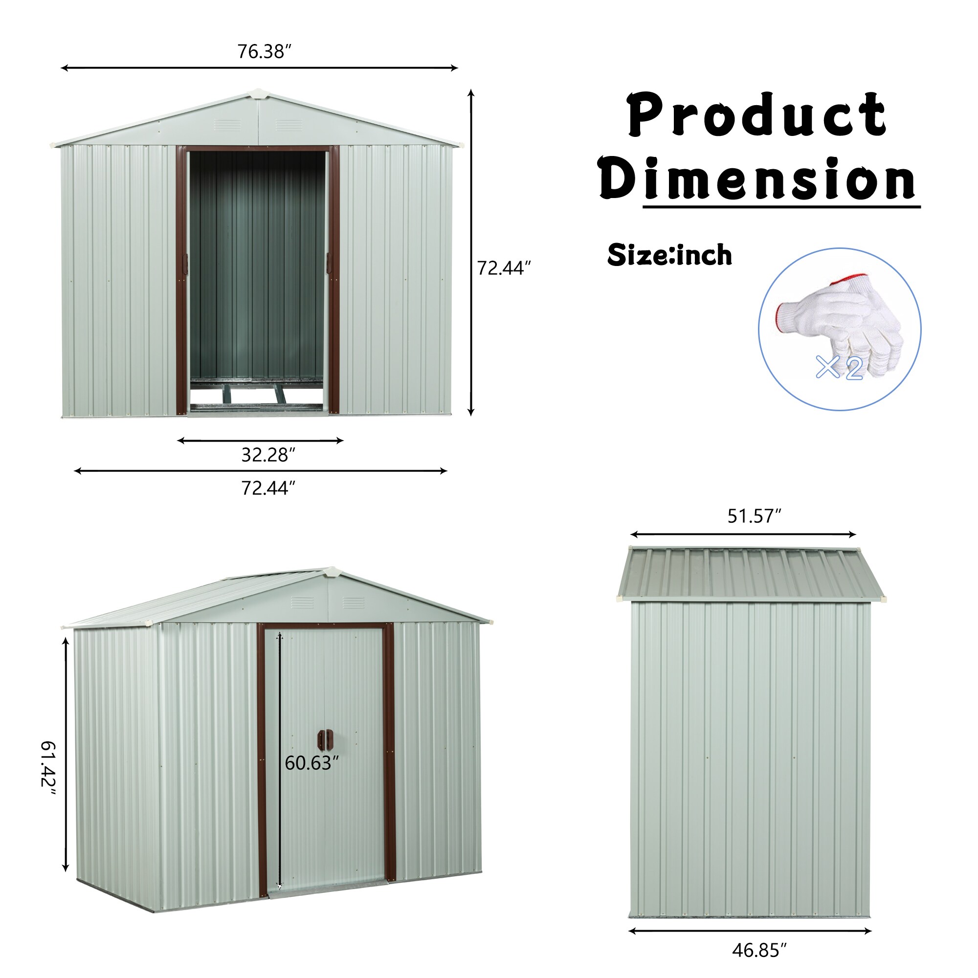 Maocao Hoom BH01977 Metal-Storage-Buildings-Sheds - View #6