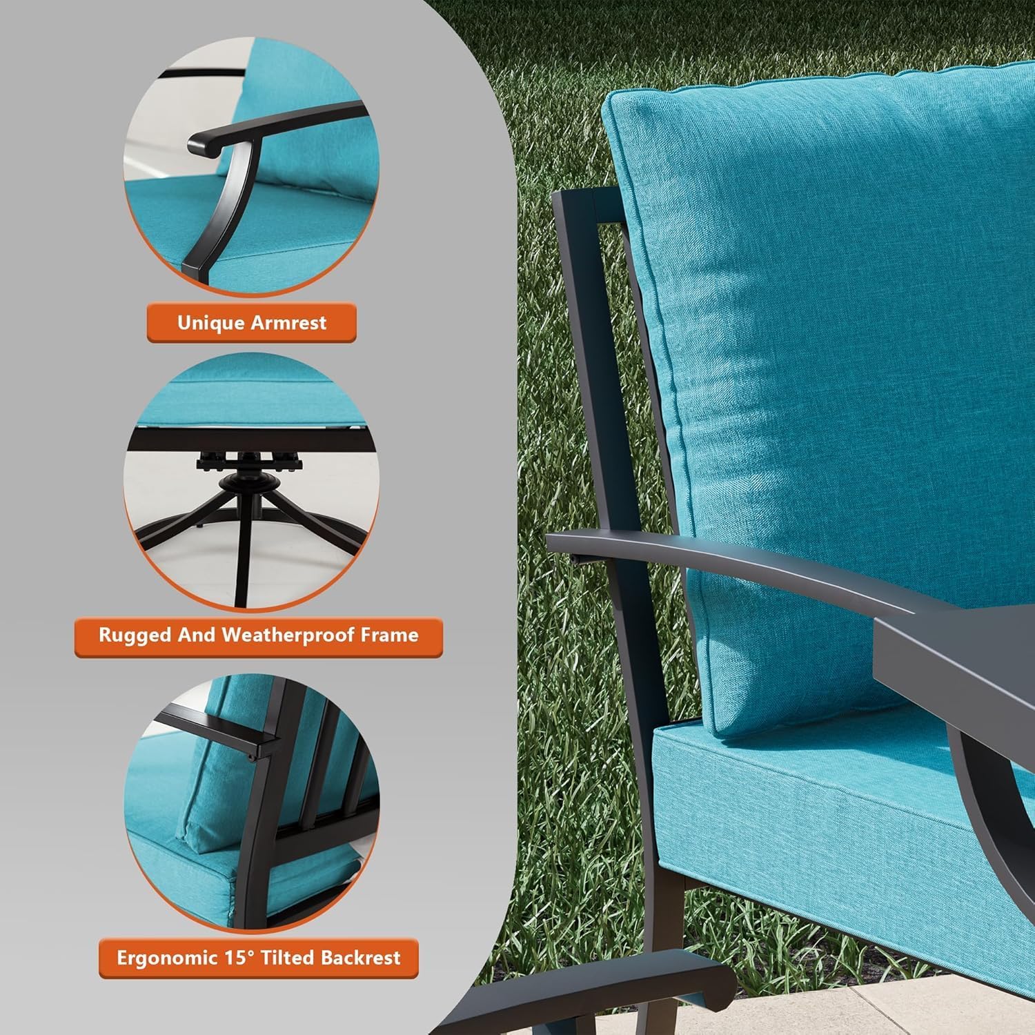 ALAULM LS-2DMS-BLUE Patio-Chairs - View #5