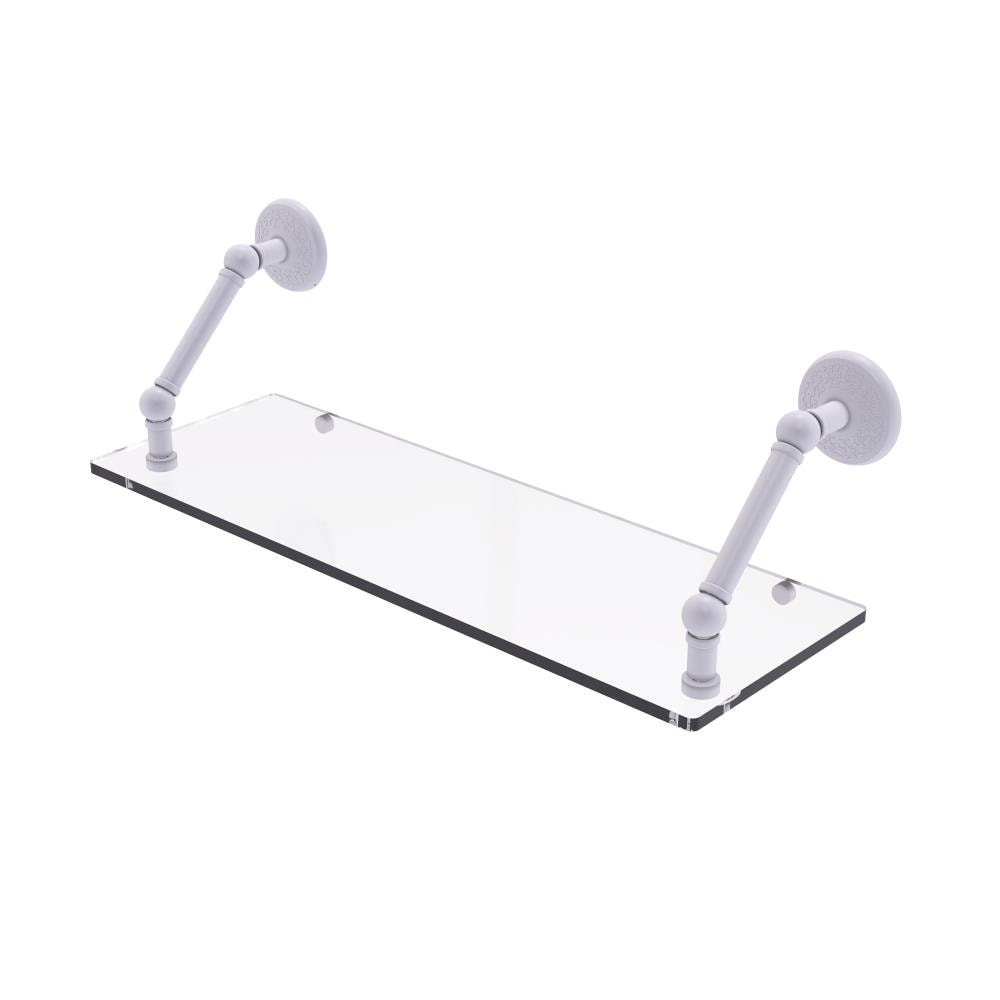 Allied Brass PMC-1-24-WHM Prestige Monte Carlo Matte White Wall mount Bathroom Shelf ( 24-in x 8-in x 8-in )
