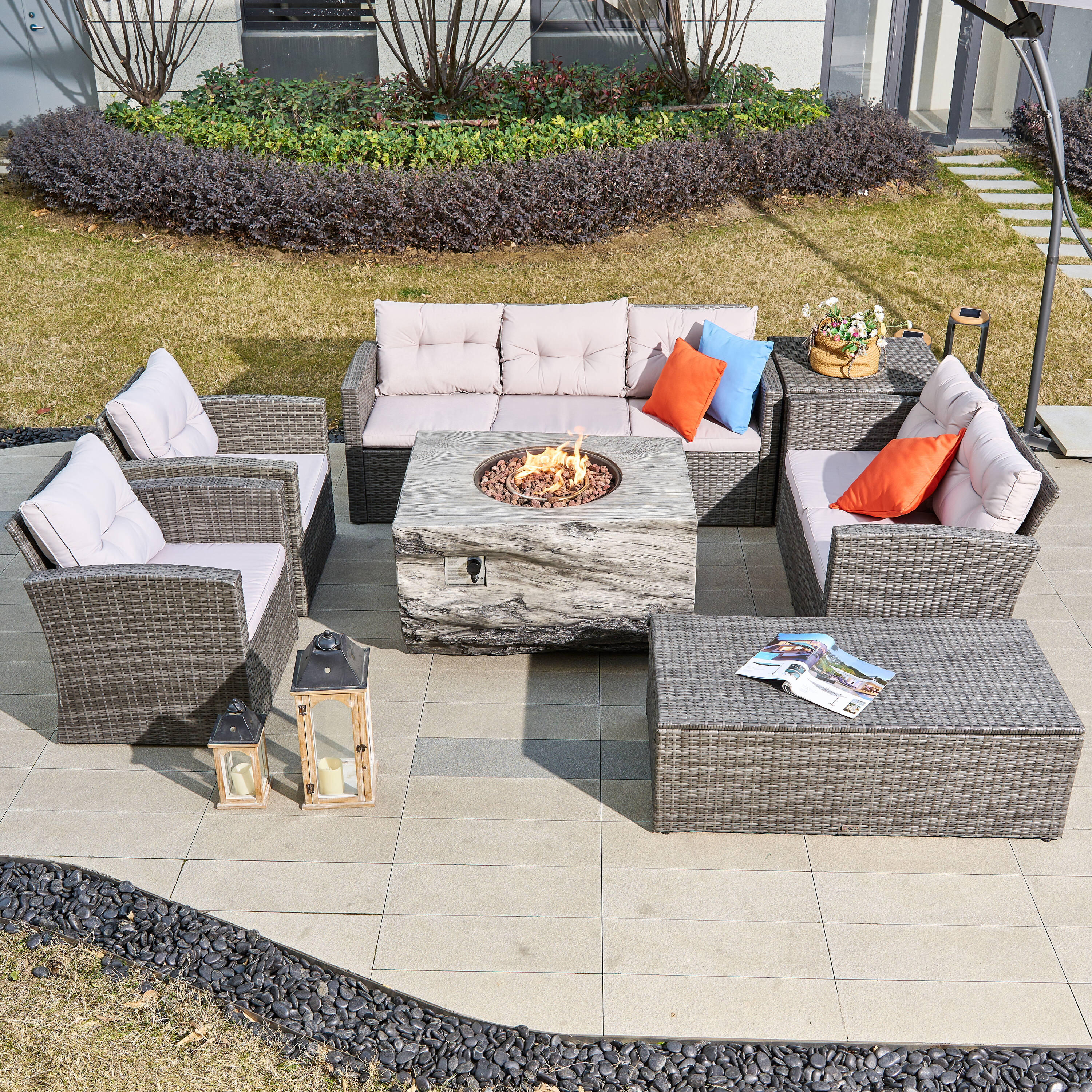 Direct Wicker DWG-N15032170-GR Patio-Conversation-Sets - View #11