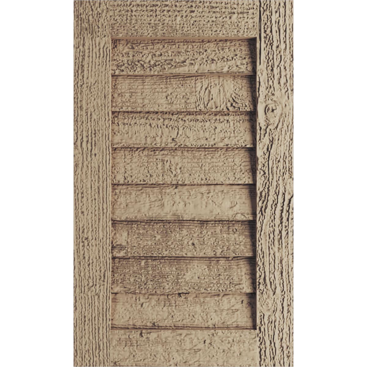 Ekena Millwork GVURVE24X24DRSPR 24-Inches x 24-Inches Rough Sawn Square Urethane Gable Louver Vent