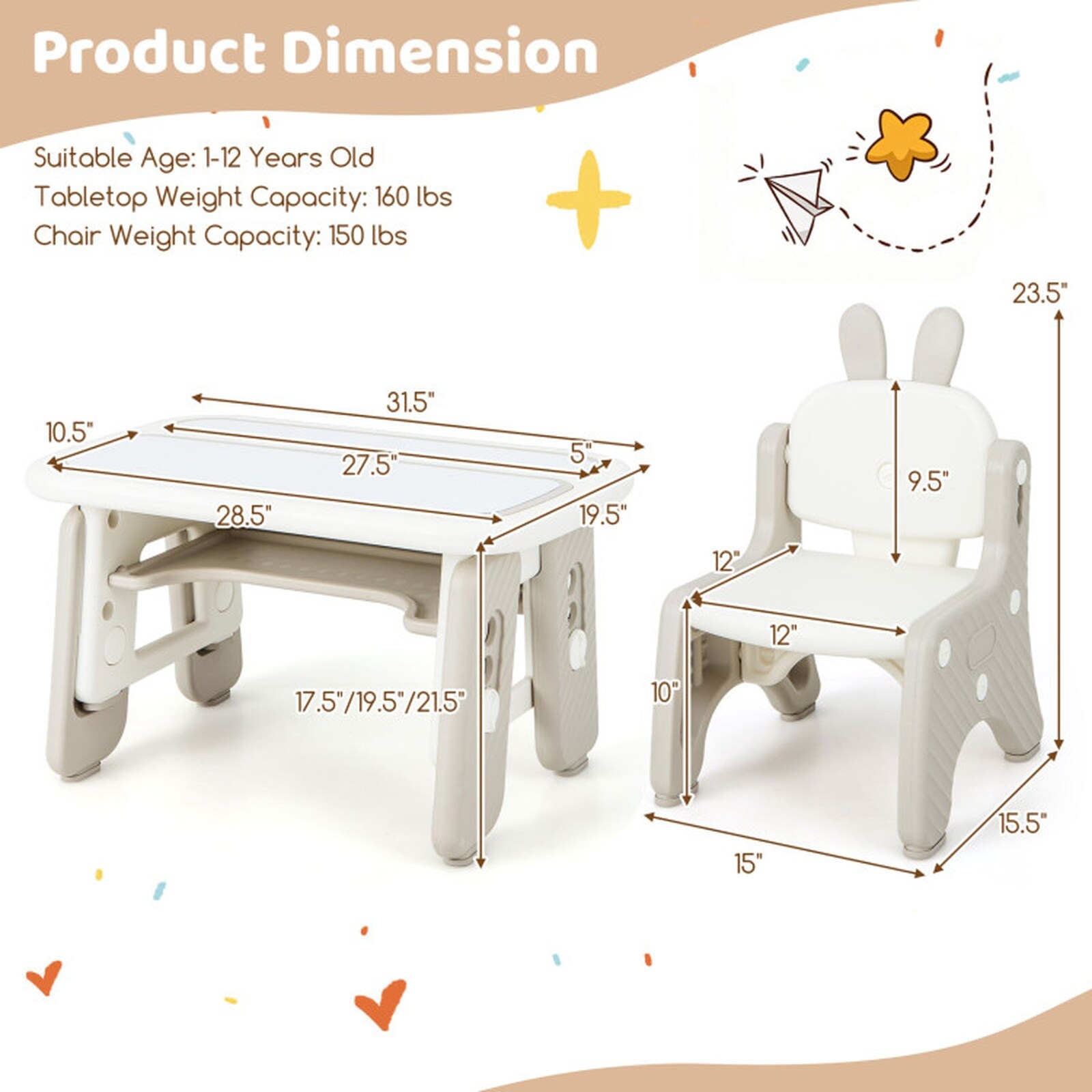 SUGIFT LW102SUGHY2789 Kids-Play-Tables - View #3