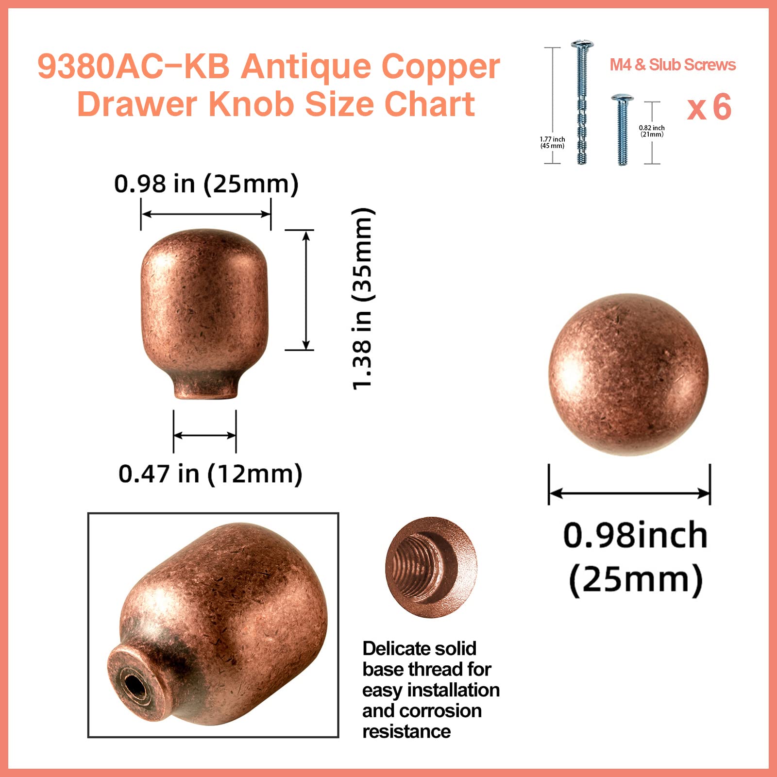 Miaokesen 9380AC-DK Cabinet-Knobs - View #2