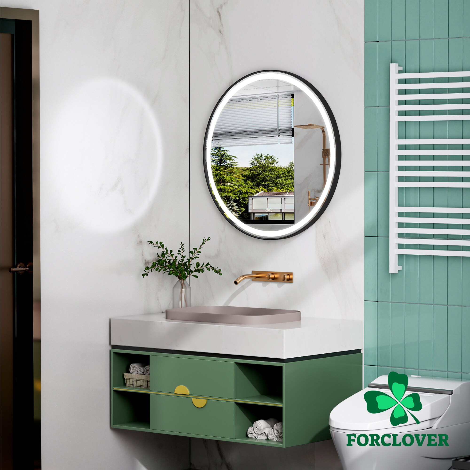 Forclover ALF-9W32R Framed-Bath-Mirrors - View #2