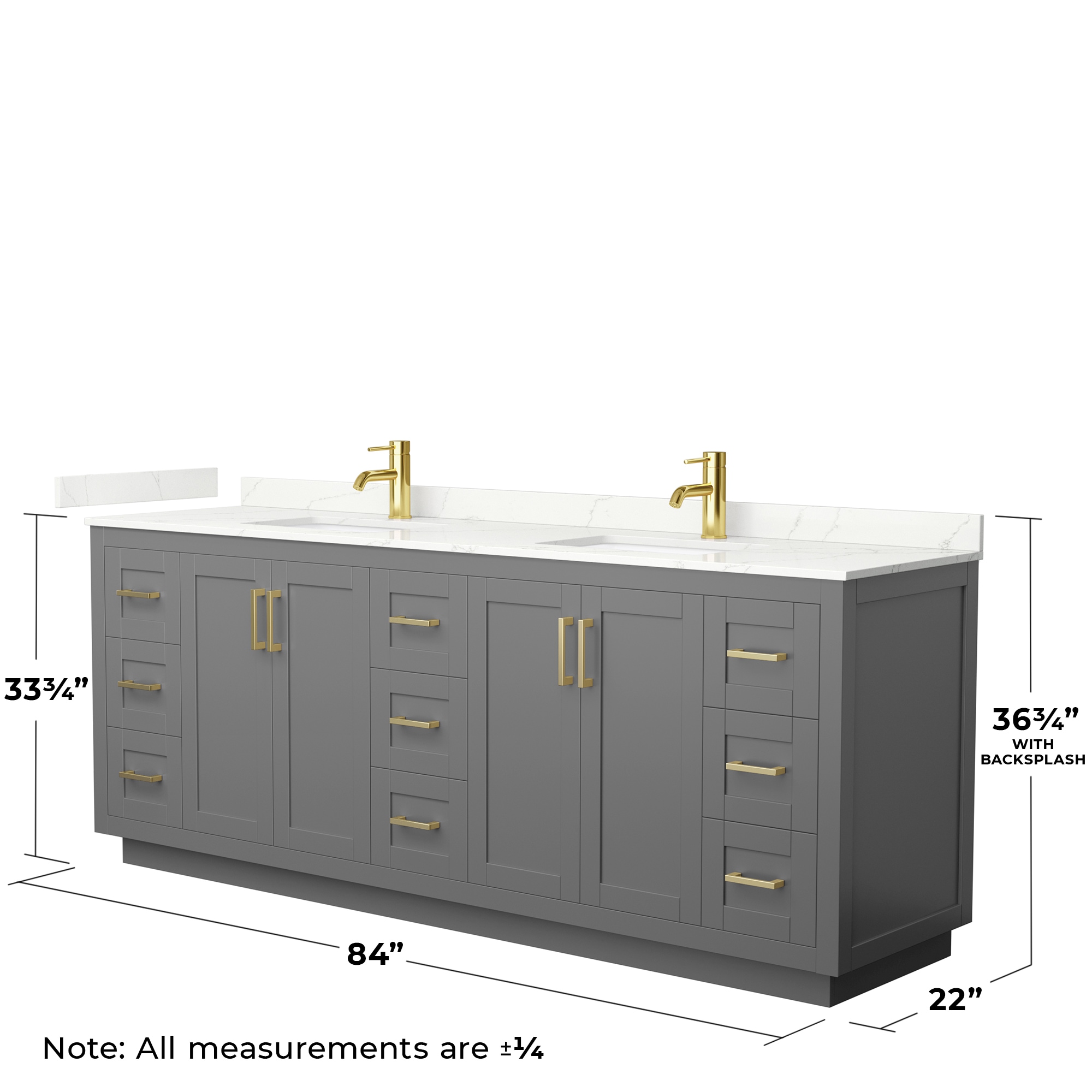 Wyndham Collection WCF292984DGGGTUNSMXX Bath-Vanity-Combo - View #5