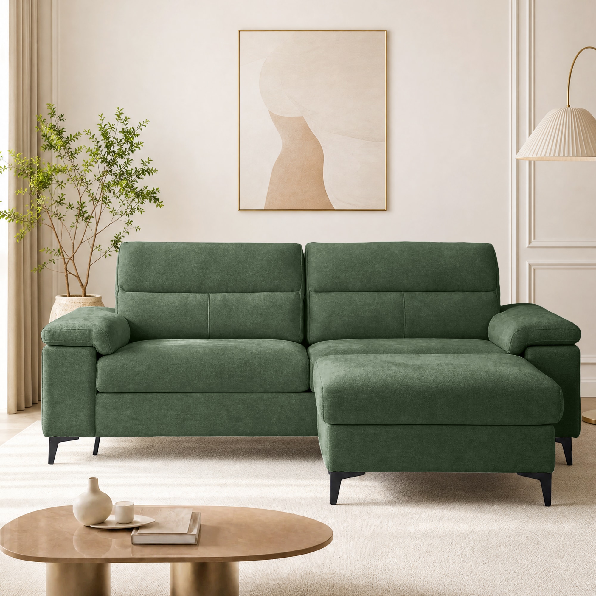 Czpalo - 71-in WModern Chenille Loveseat Sofa Couch for Living Room 2-Seater Sofa with Armrests R...
