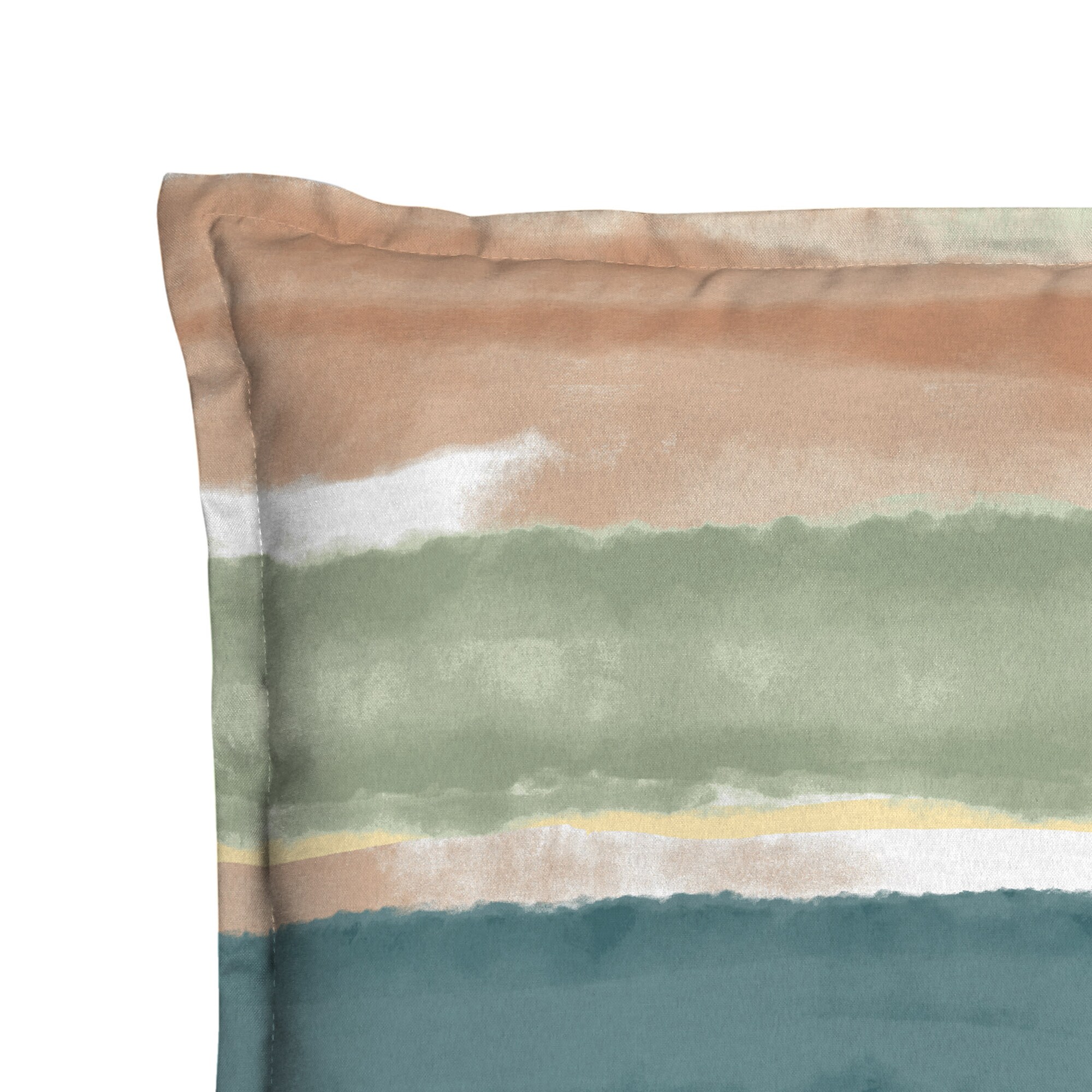 Accent Pillow-Color Block Teal/Rust 18X18