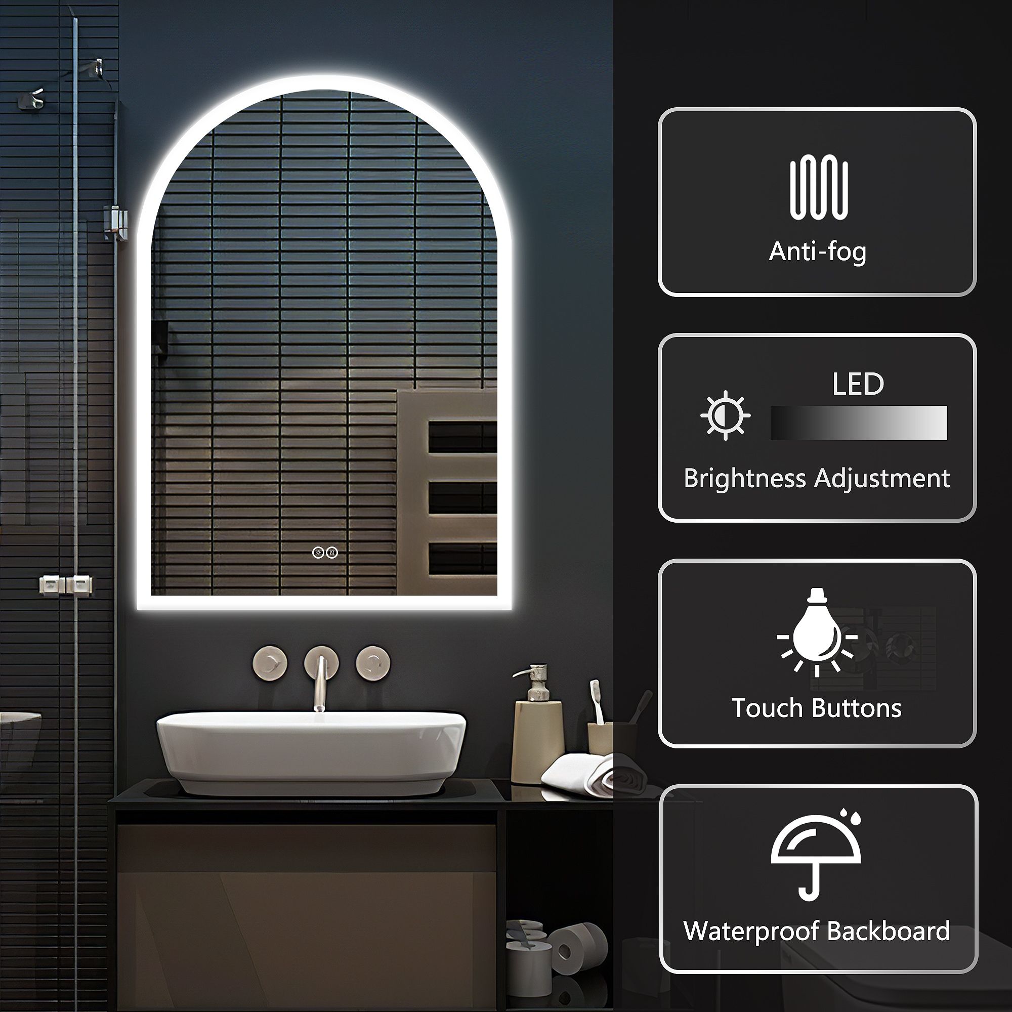 Dovelina LS-A-MR03053 Framed-Bath-Mirrors - View #6