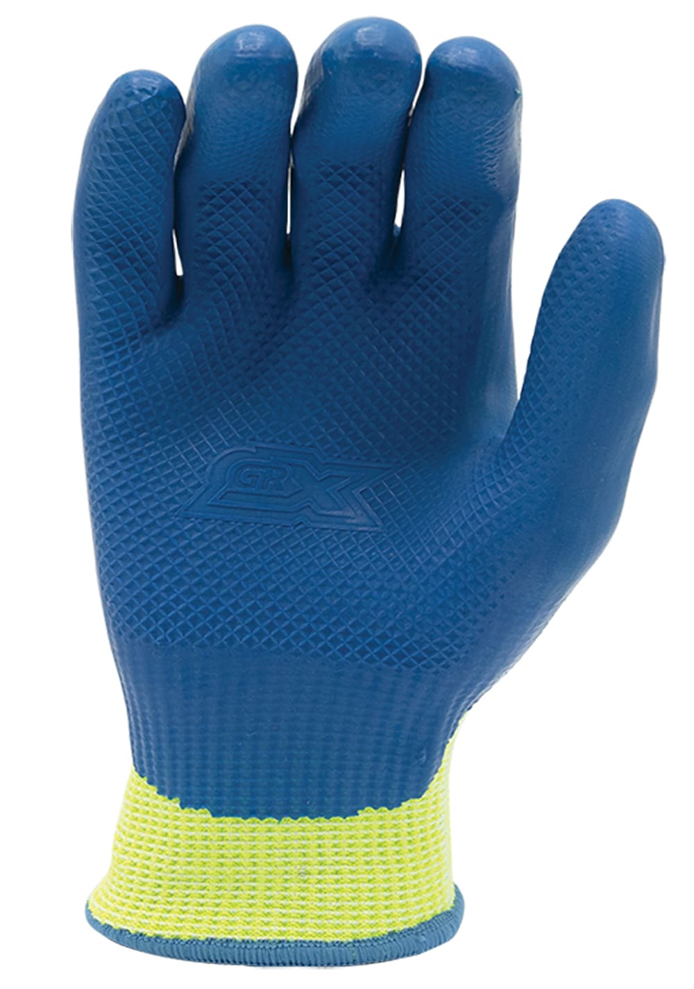 GRXIND300 Blue Latex Crinkle Gloves - Mid-Michigan Metal Sales