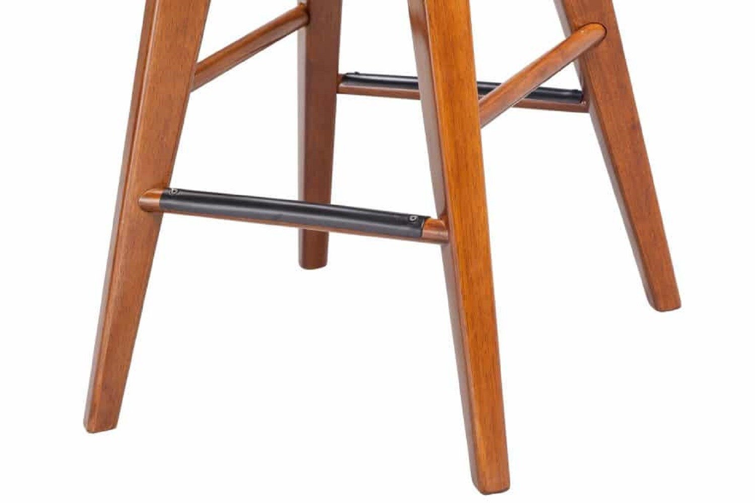 Boraam Industries Bali Walnut 29 In H Bar Height Swivel Wood Backless Bar Stool In The Bar