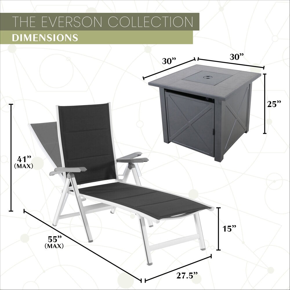 Mod Furniture EVERCHS3PCFP-WG Patio-Conversation-Sets - View #3