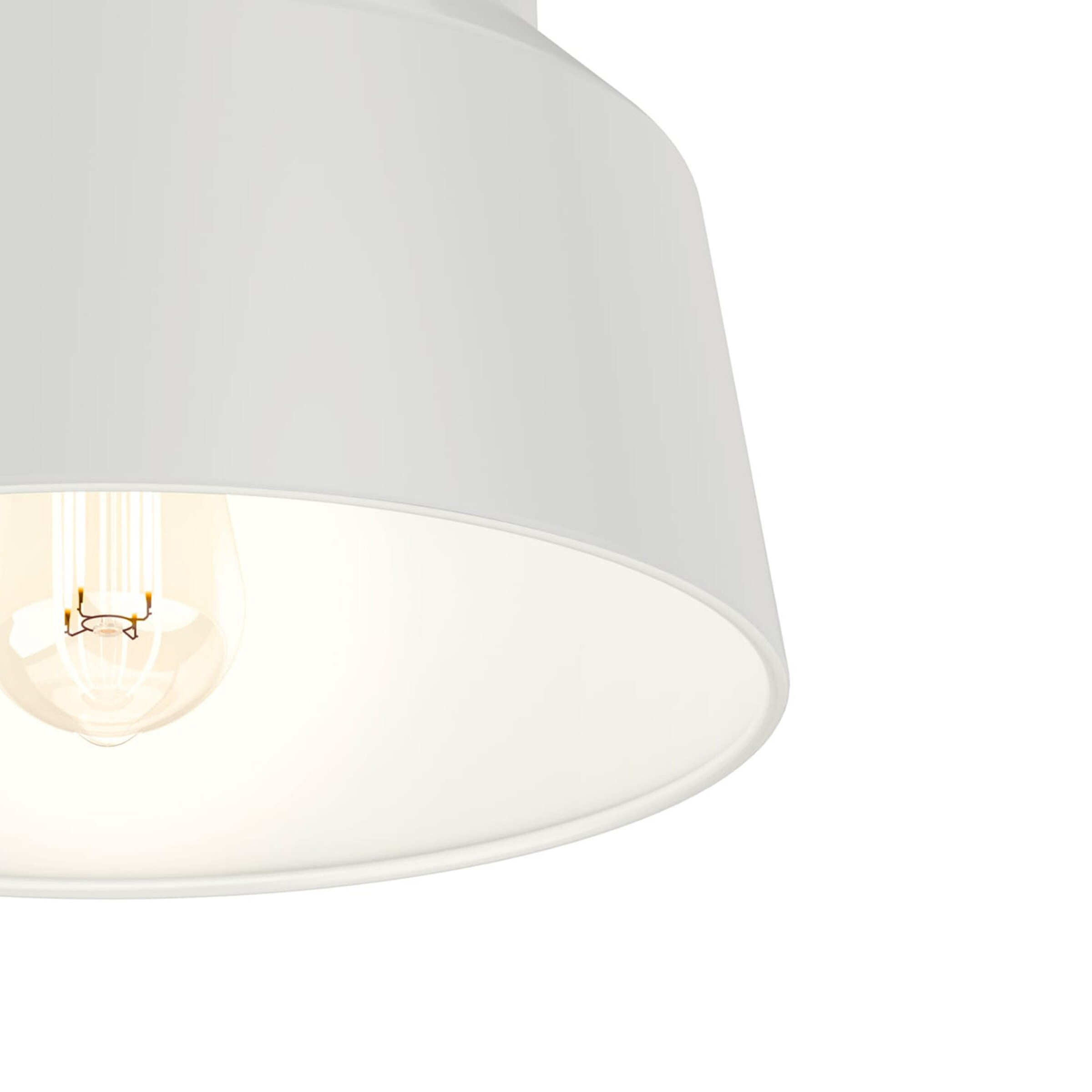 Dove Grey Aluminum LED Mid-Century Modern Flush Mount