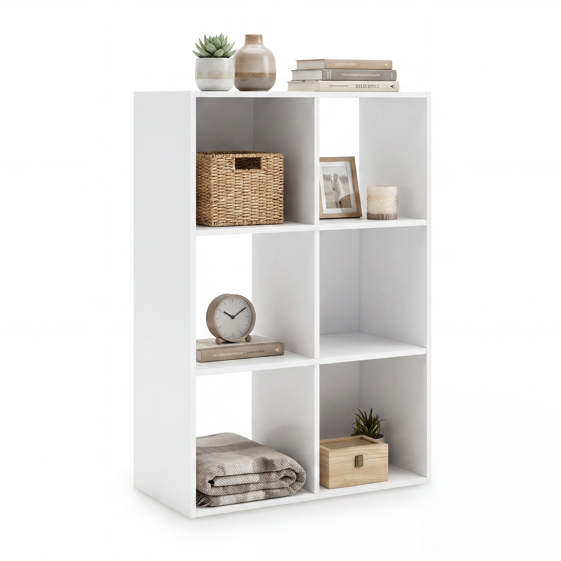 Signature Design by Ashley - Onita 6 Cube Storage Organizer with White Finish