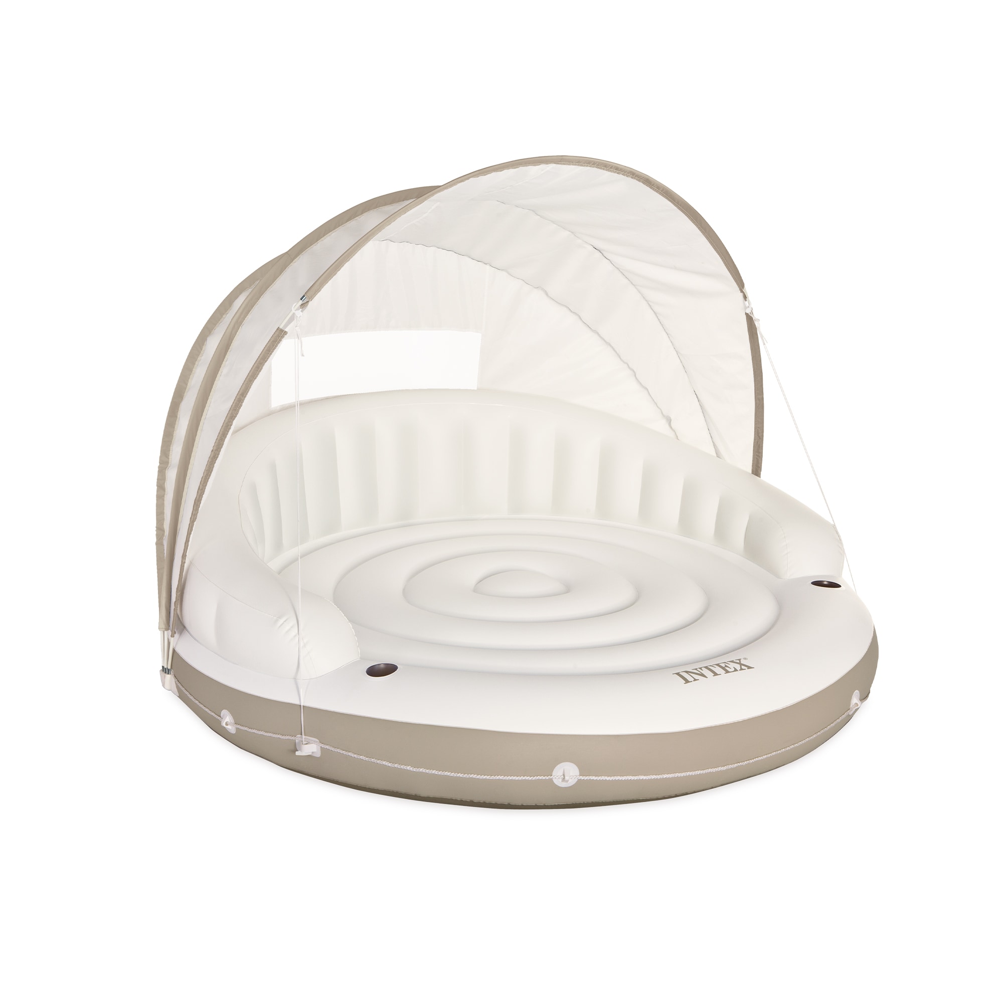 Intex 60325 78.5-Inches x 78.5-Inches 2 -Seat White Inflatable raft