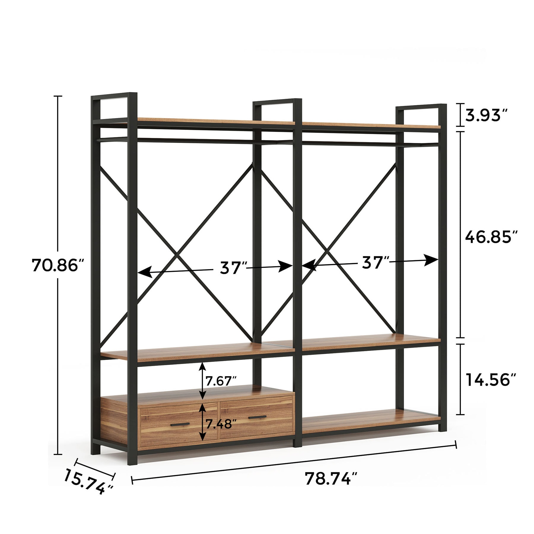 Tribesigns HOGA-F1395 Wood-Closet-Kits - View #6