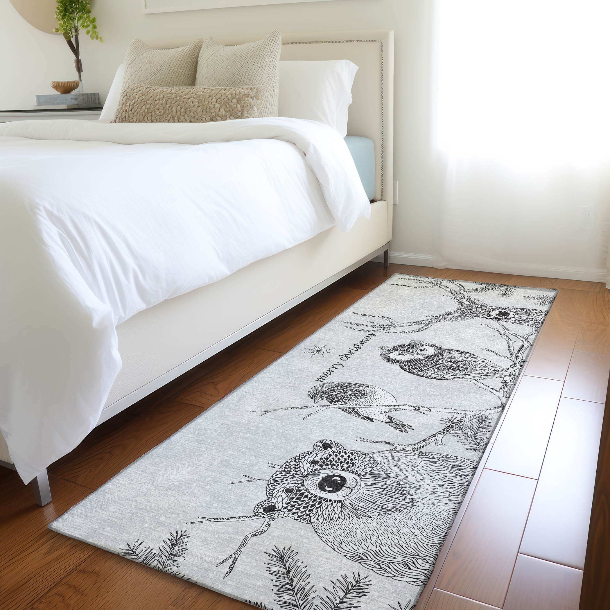 Addison Rugs AMF221GY2X8 Mayfield AMF221GY 2 x 7 (ft) Loomed Polyester Gray Rectangular Indoor Abstract Machine washable Area rug