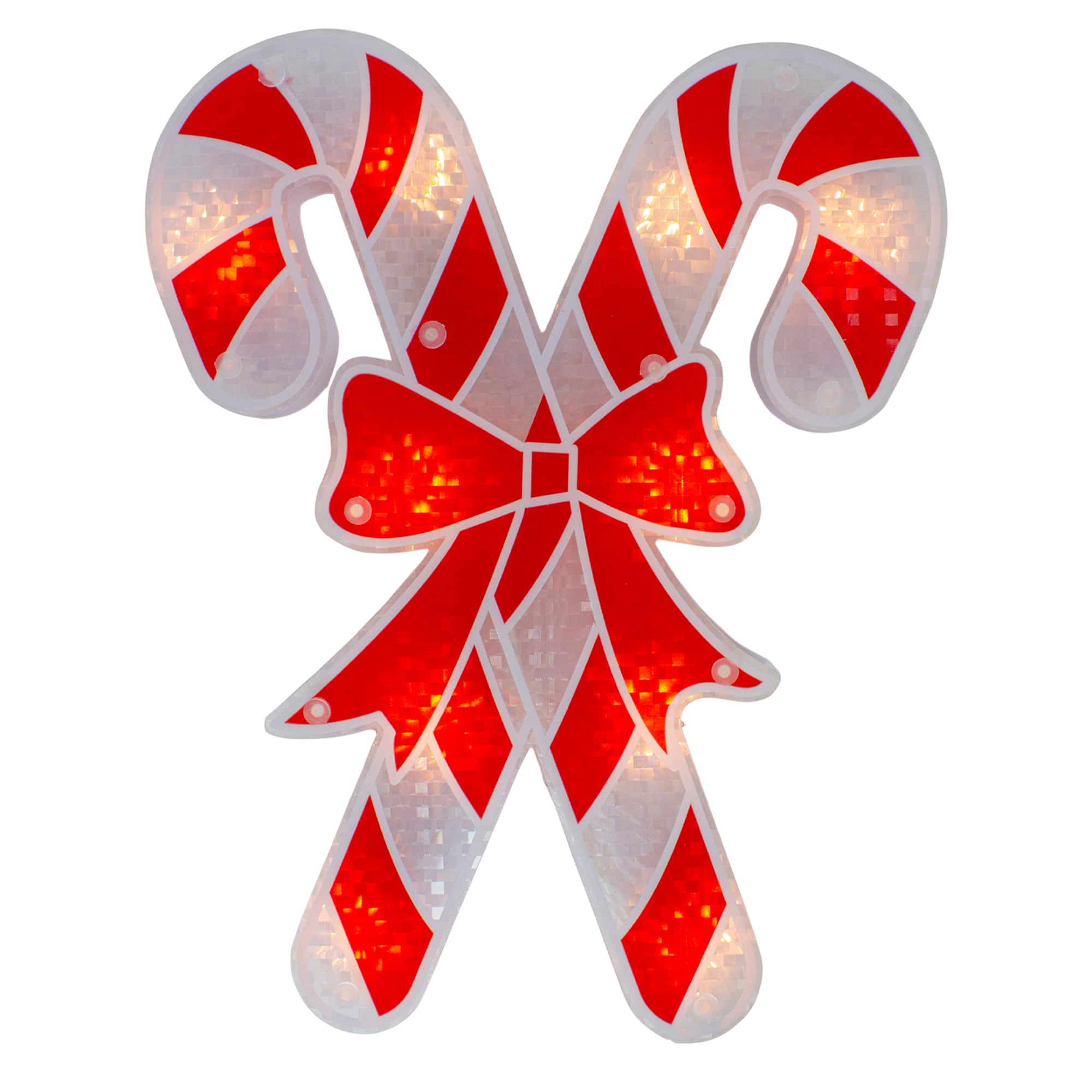 Northlight 12-in Lighted Candy Cane Christmas Decor 32913609 at Lowes.com