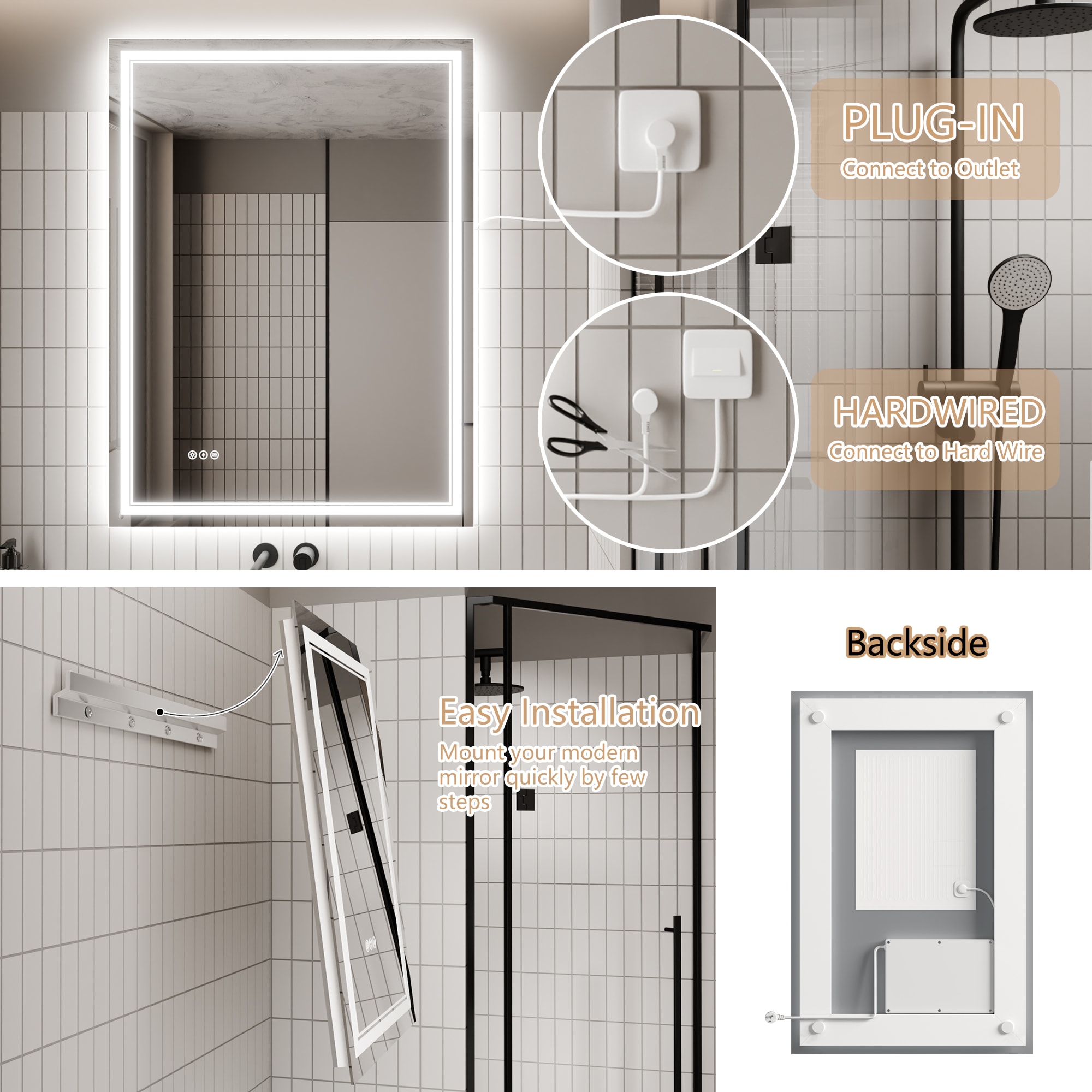 AAZJ JKF-MC04-4836SF2 Framed-Bath-Mirrors - View #5