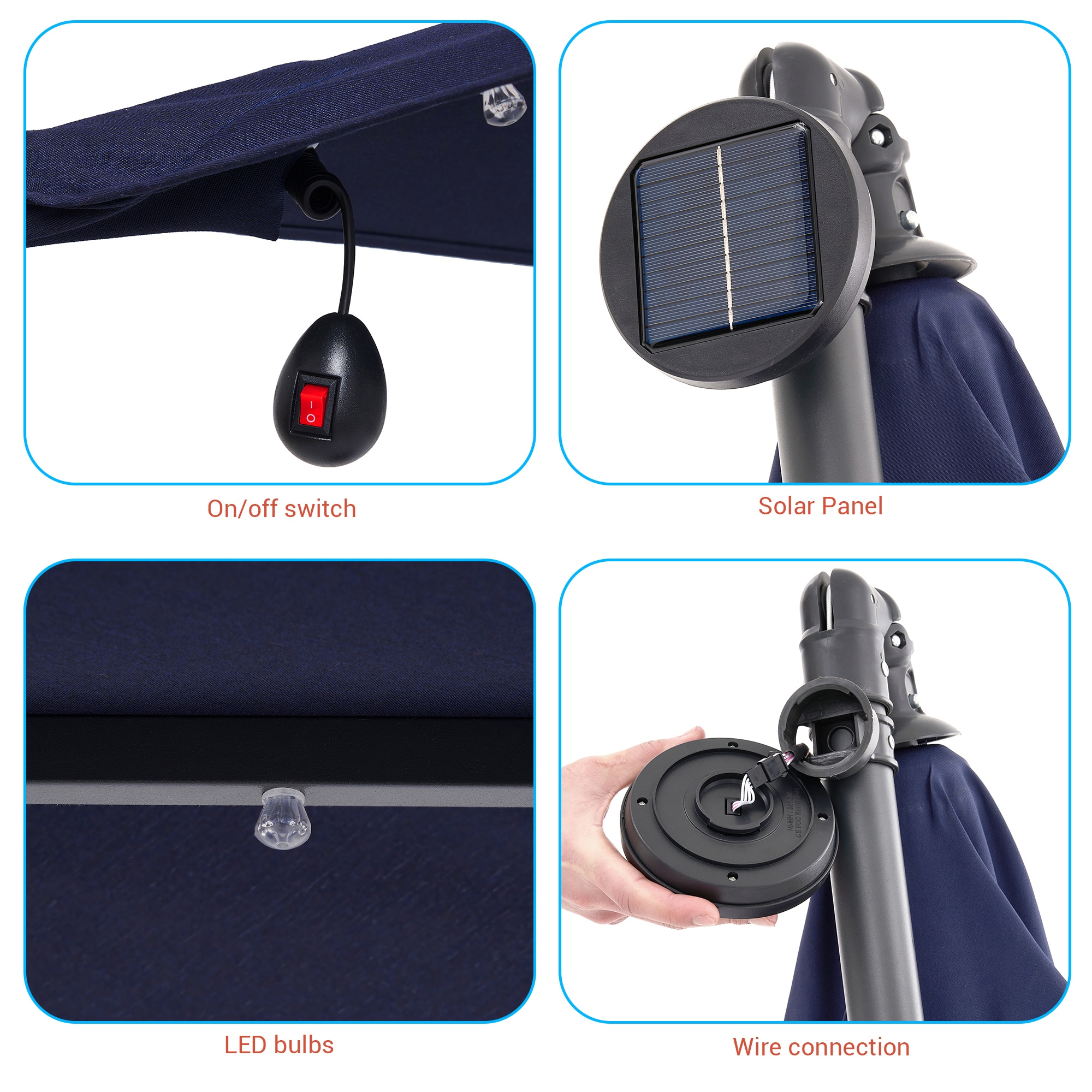 ACEGOSES LW-ROF-34L-LED Umbrellas-2 - View #2