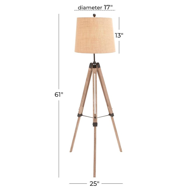 Brown Tripod Floor Lamp, Floor Lamp Shade Dimensions
