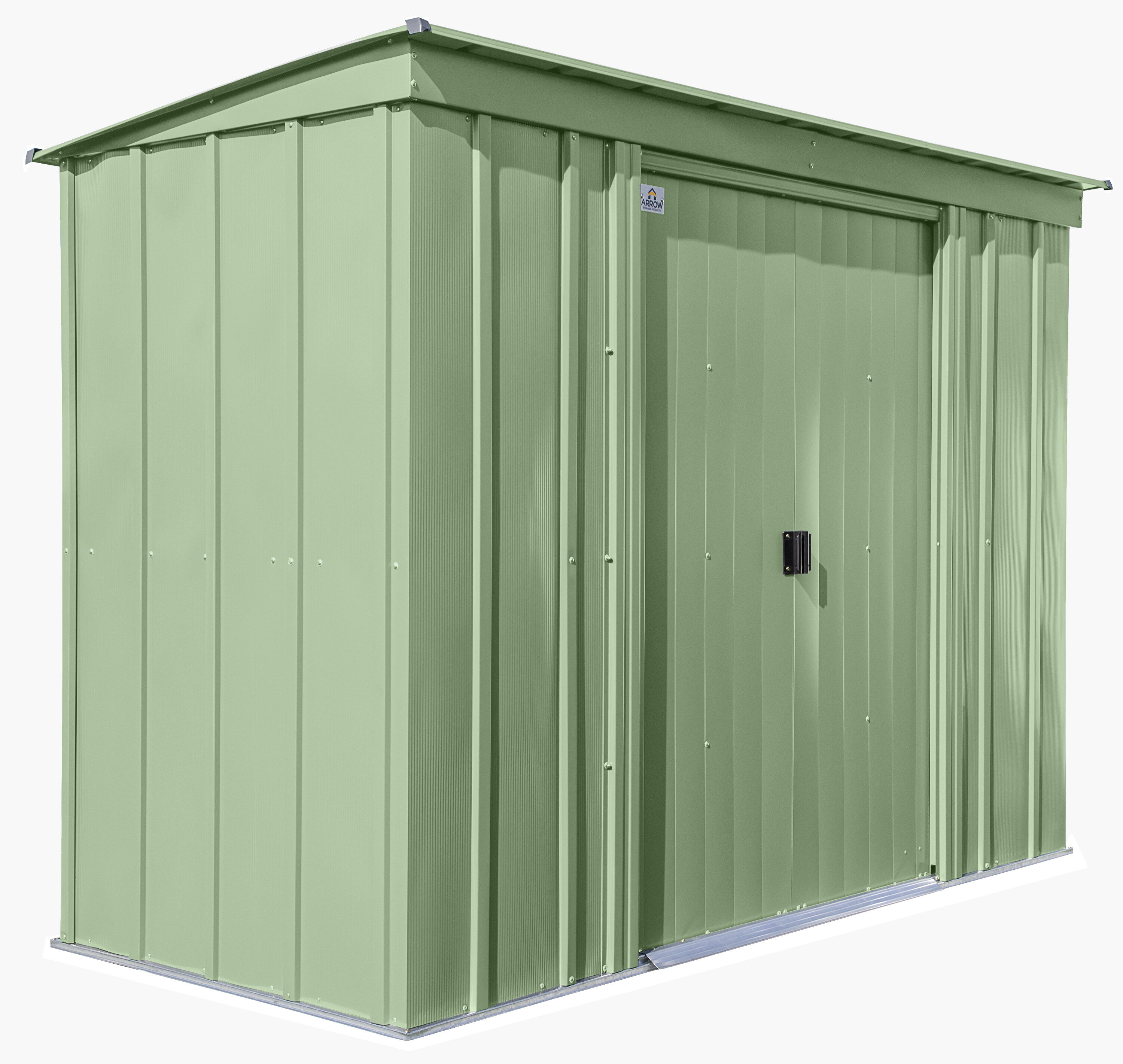 8 ft. x 4 ft. Sage Green Galvanized Steel Storage Shed