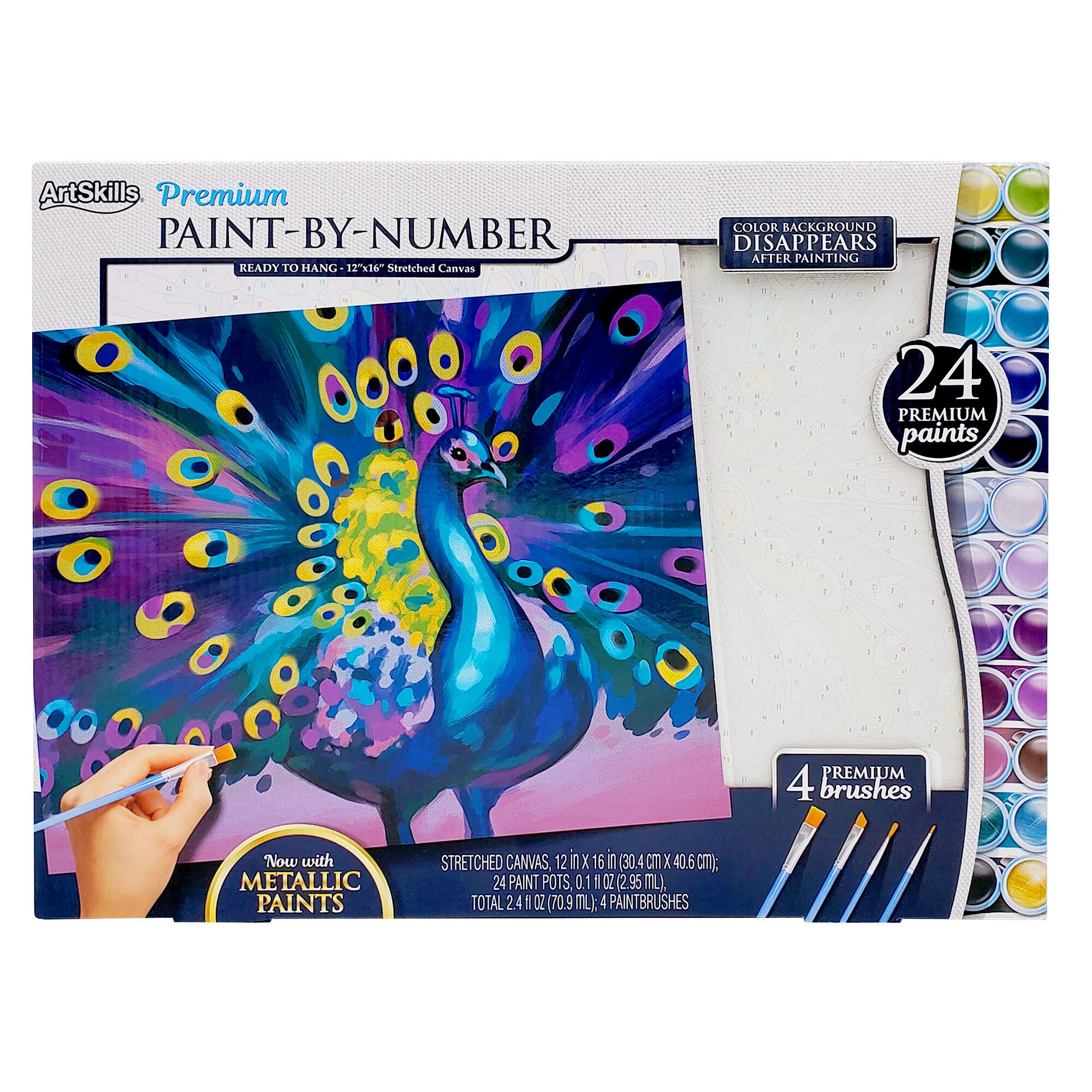 ArtSkills Artskills Paint By Number For Adults 12x16 Stretched Canvas-  Geode in the Craft Supplies department at