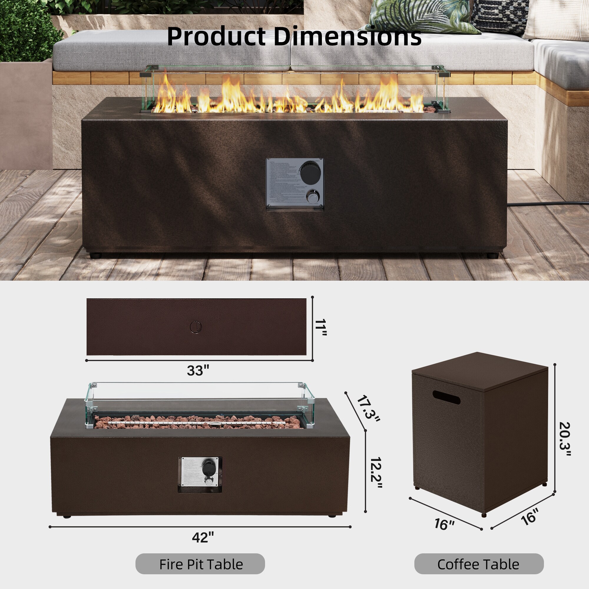 UPHA 42TP-CFX-ZSJH-QT Outdoor-Gas-Firepits - View #3
