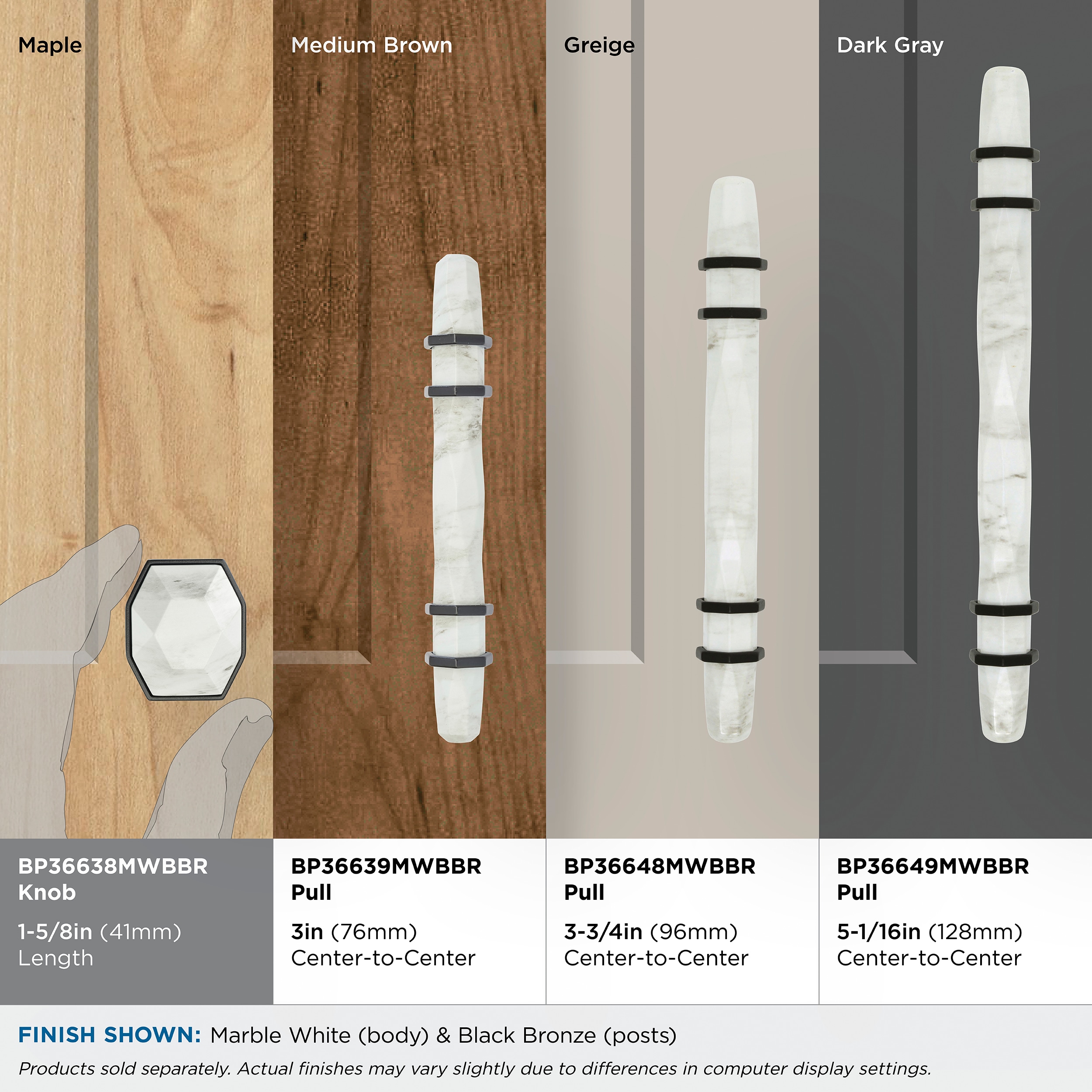 Amerock BP36638MWBBR Cabinet-Knobs - View #4