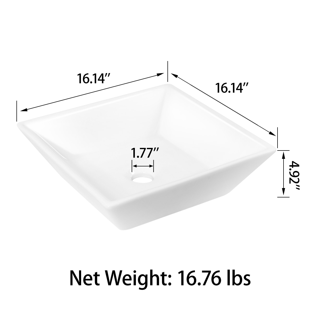Sinber BVS1616A-OL Bath-Sink - View #7