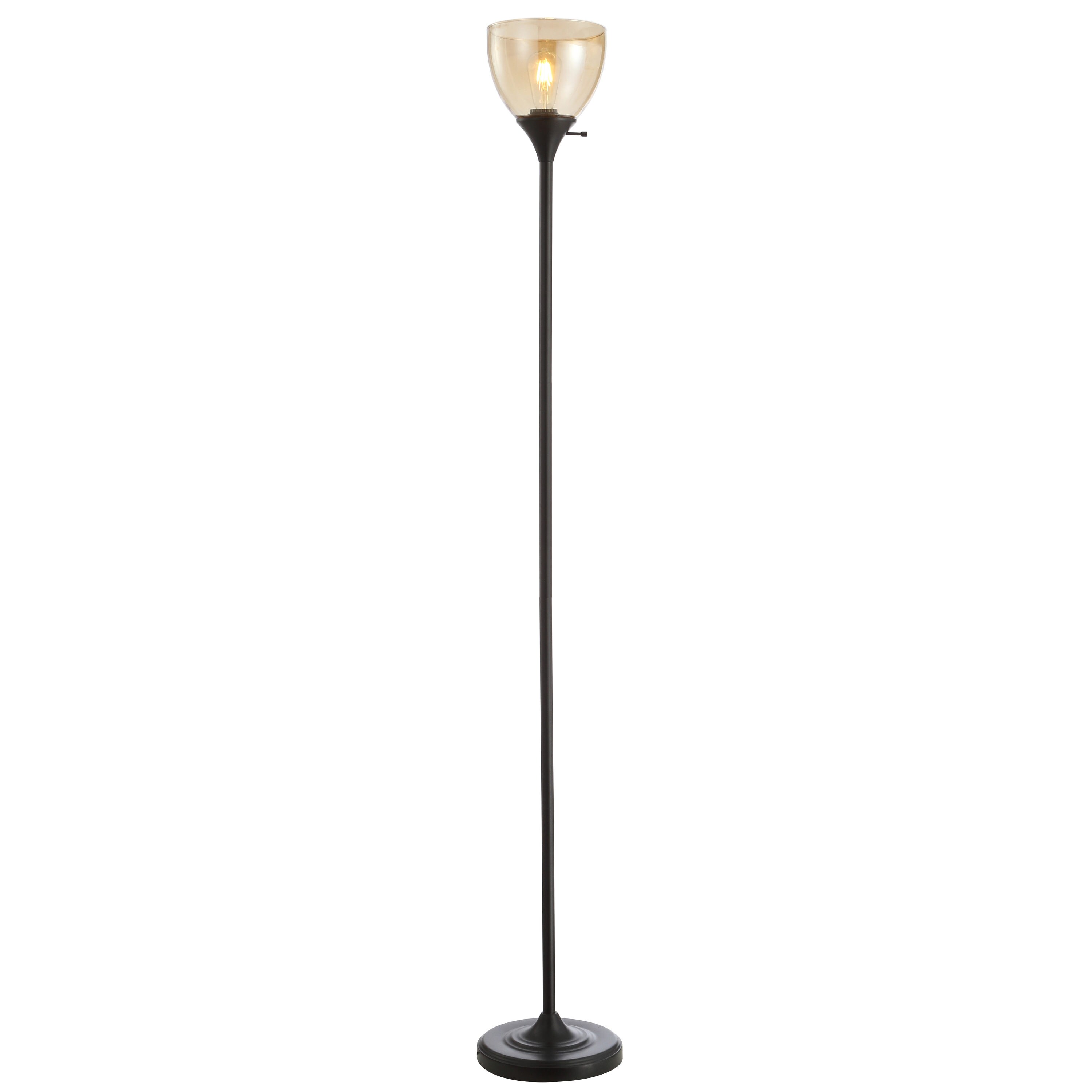 mainstays 4 6 floor lamp silver finish with patterned shade