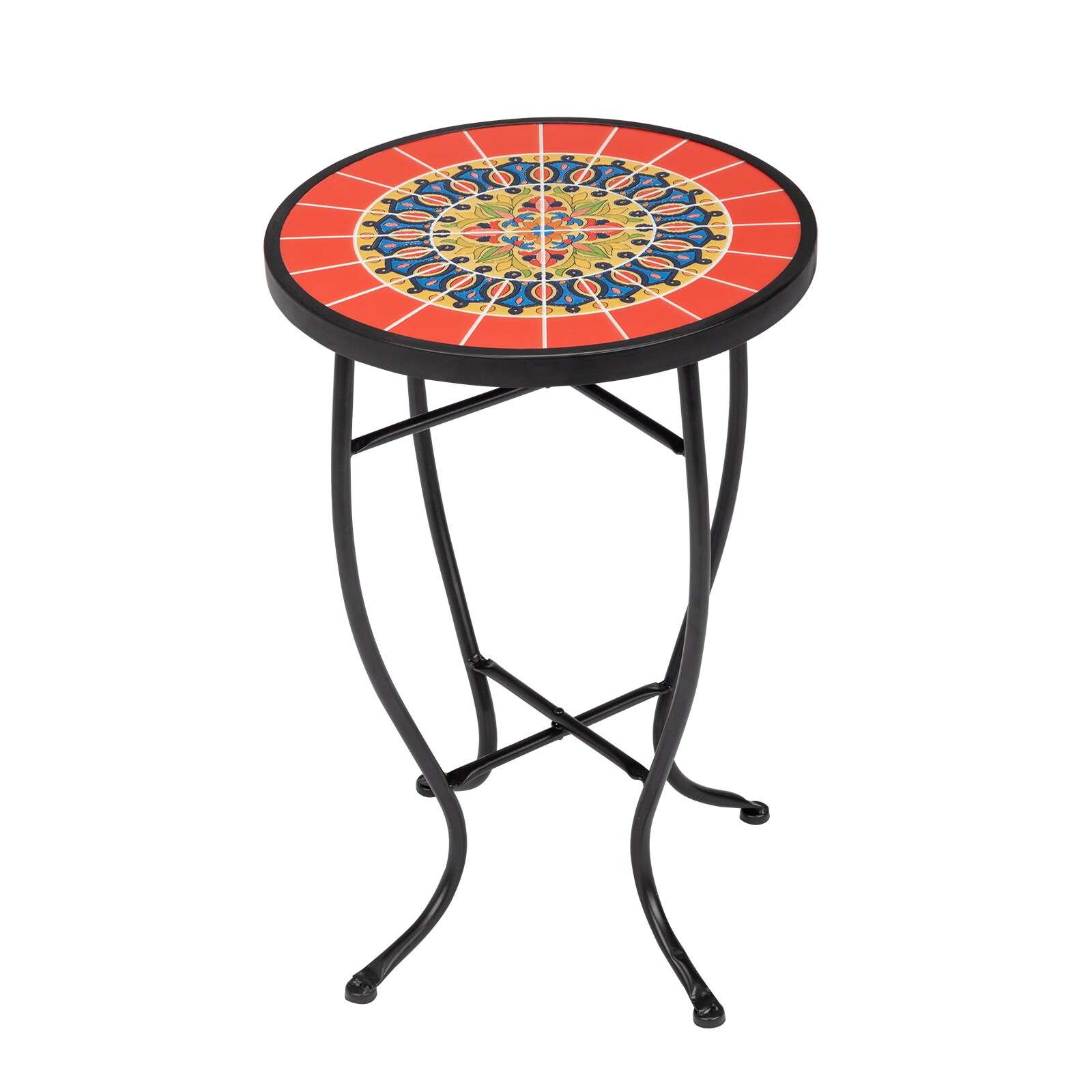 Winado Patio Tables Round Outdoor End Table 14-in W x 14-in L at Lowes.com