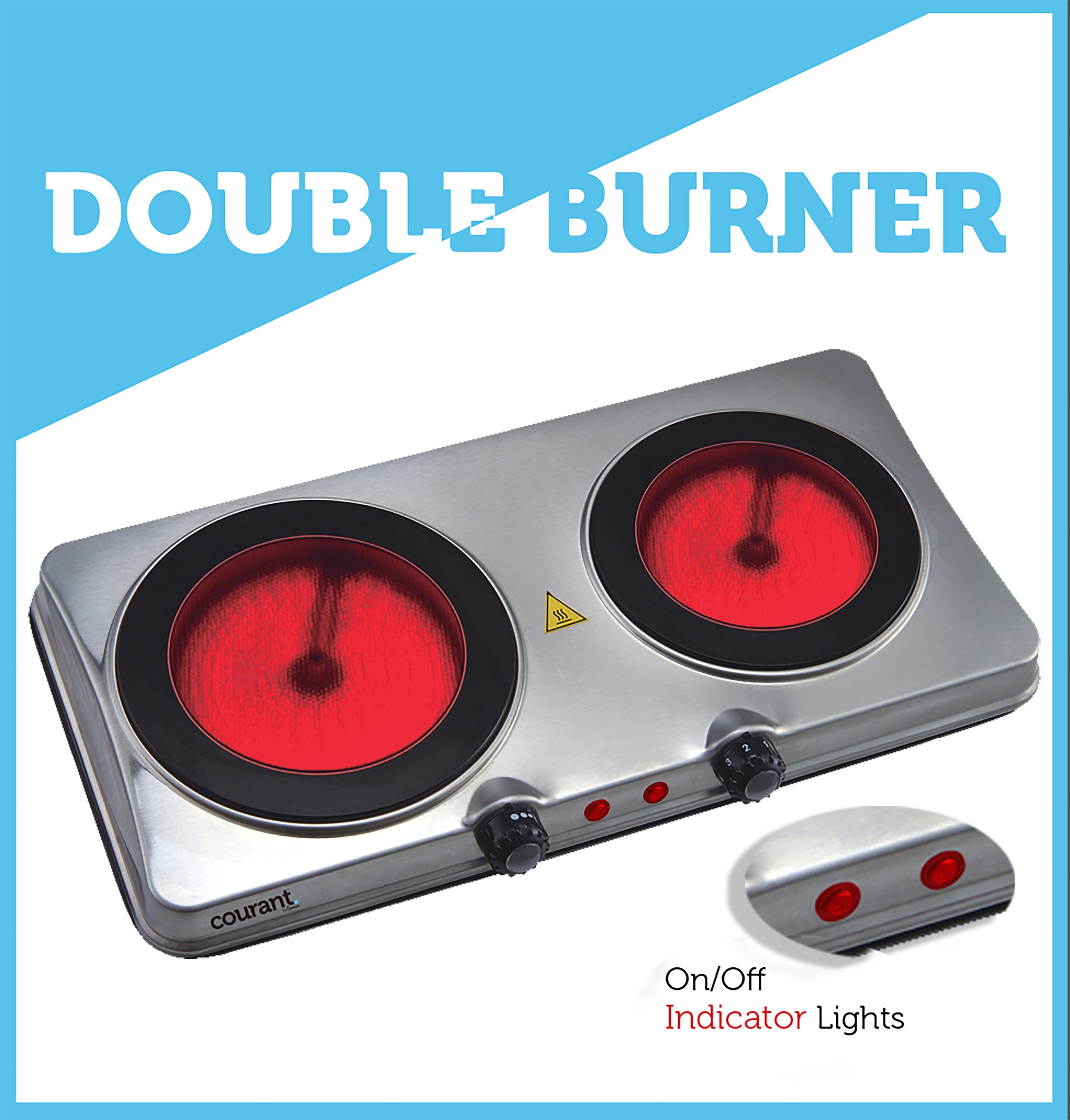 Electric Hotplate - Double Burner - 1700 watts - Wholesale