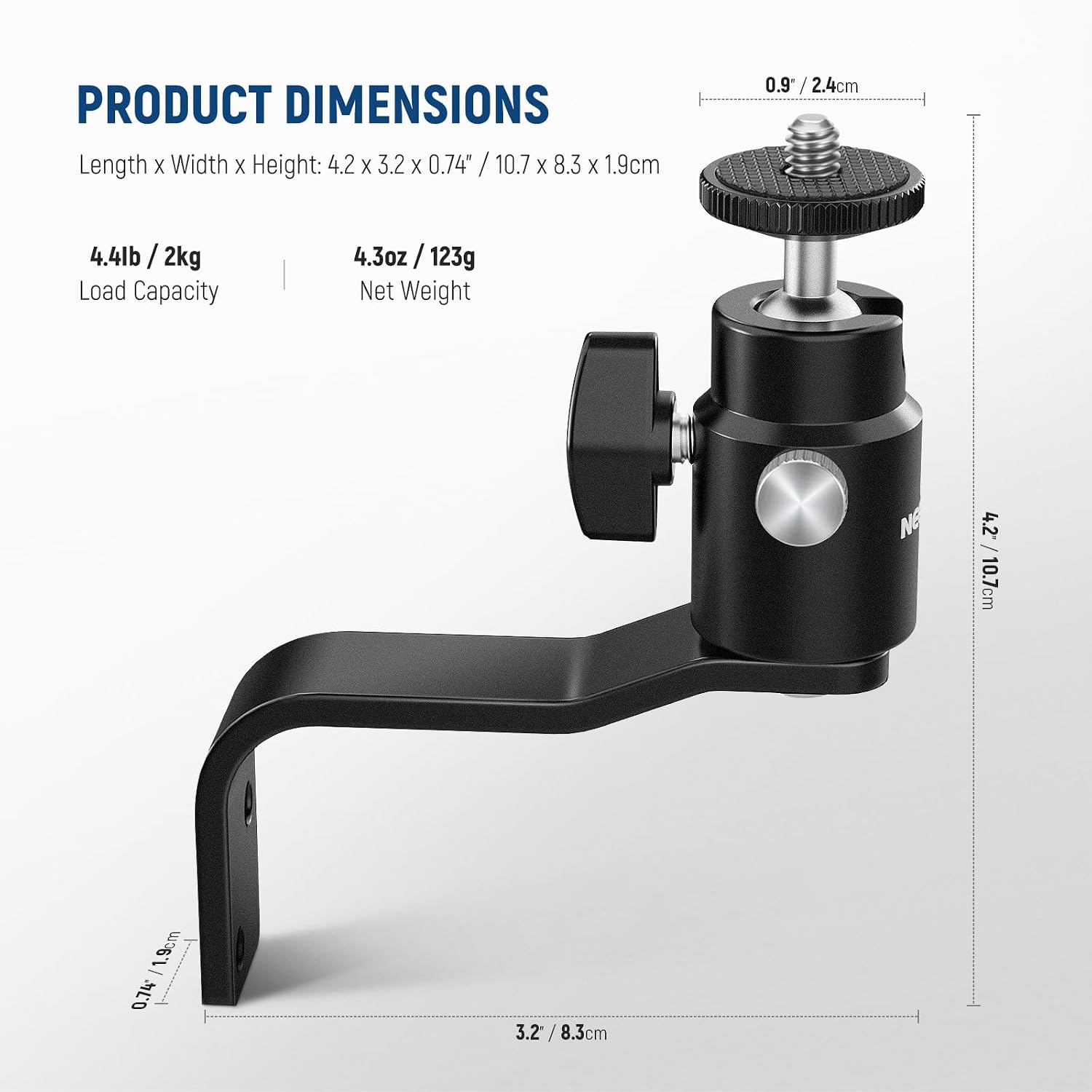 NEEWER 2-Pack Wall and Ceiling Mount Bracket with Detachable Ball Head ...