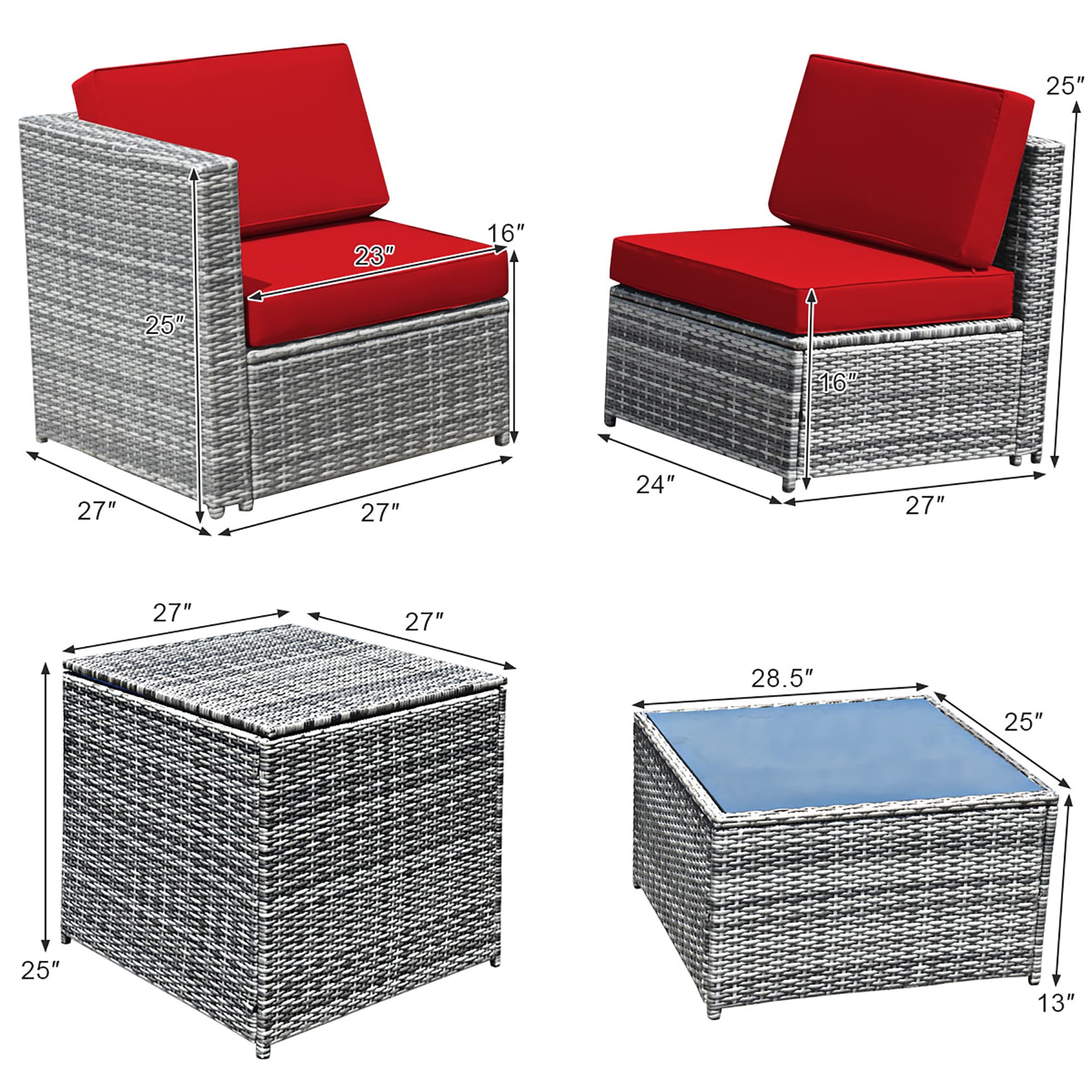 Costway LWS00155 Patio-Conversation-Sets - View #2