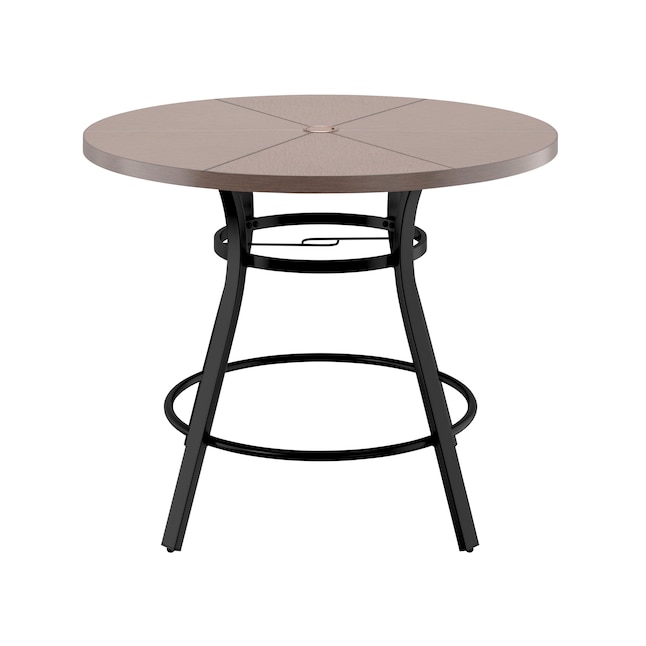 Style Selections Glenwood Round Outdoor, 48 Inch Round Folding Table Lowe Street