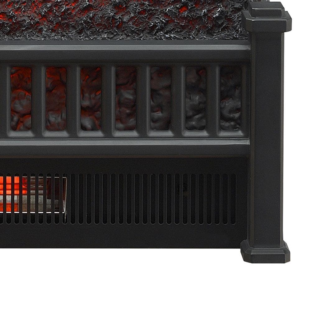 Greentouch 23in W 5100BTU Black Electric Fireplace Logs with Heater