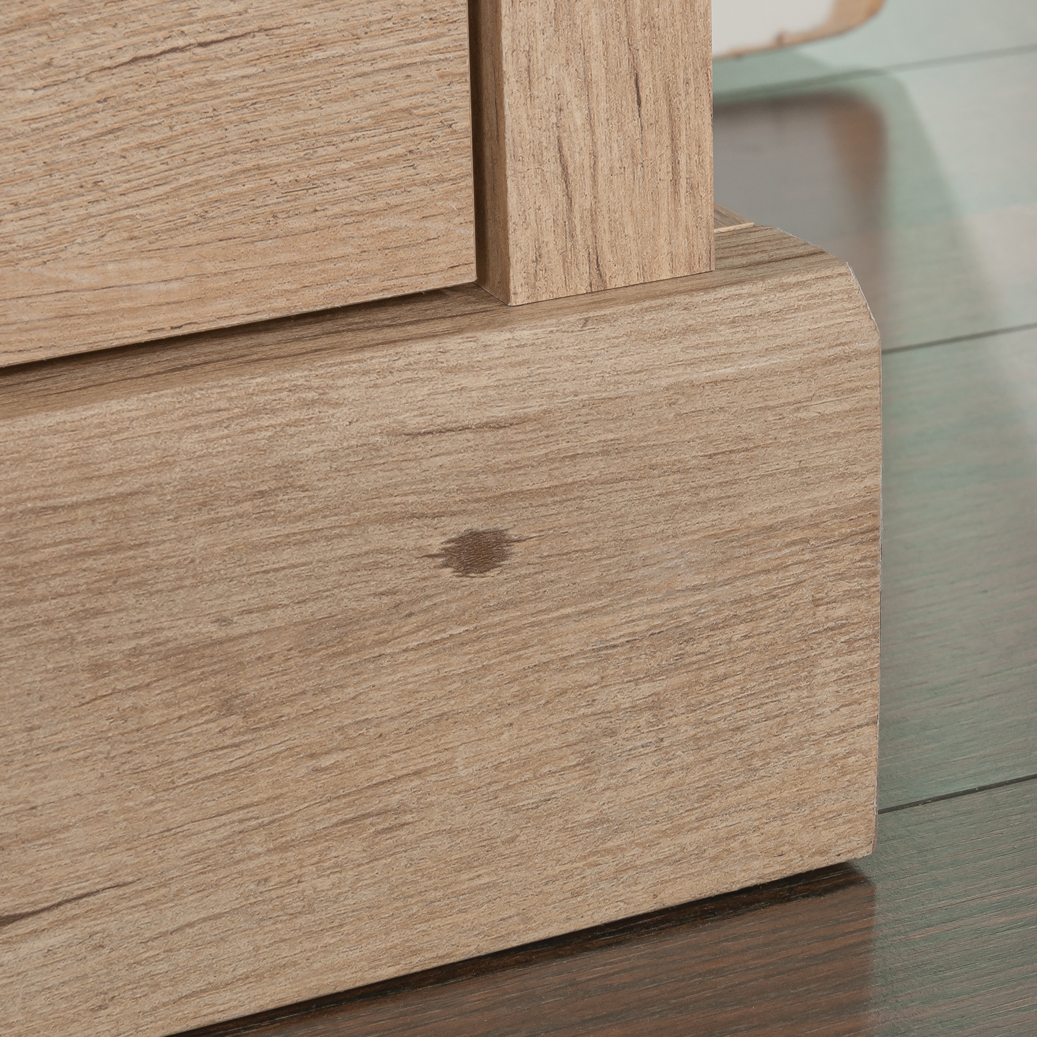 Prime Oak 70" Entertainment Credenza with Drawers and Cubbies