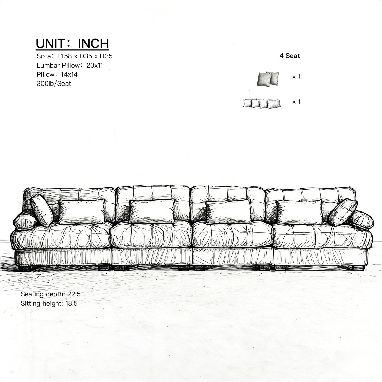 SunJet UP69FGS1T3MZ Sofas-Loveseats - View #5