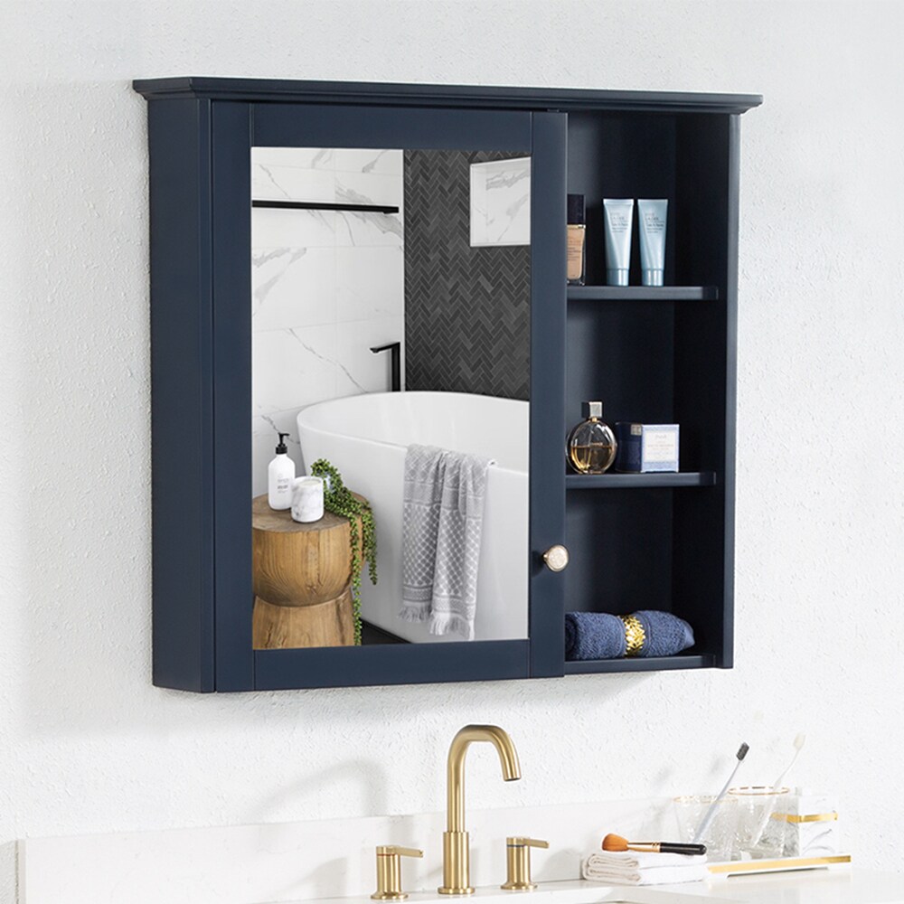 LIVIZA UCJ-WMC34YS1NB Bathroom-Medicine-Cabinets - View #2