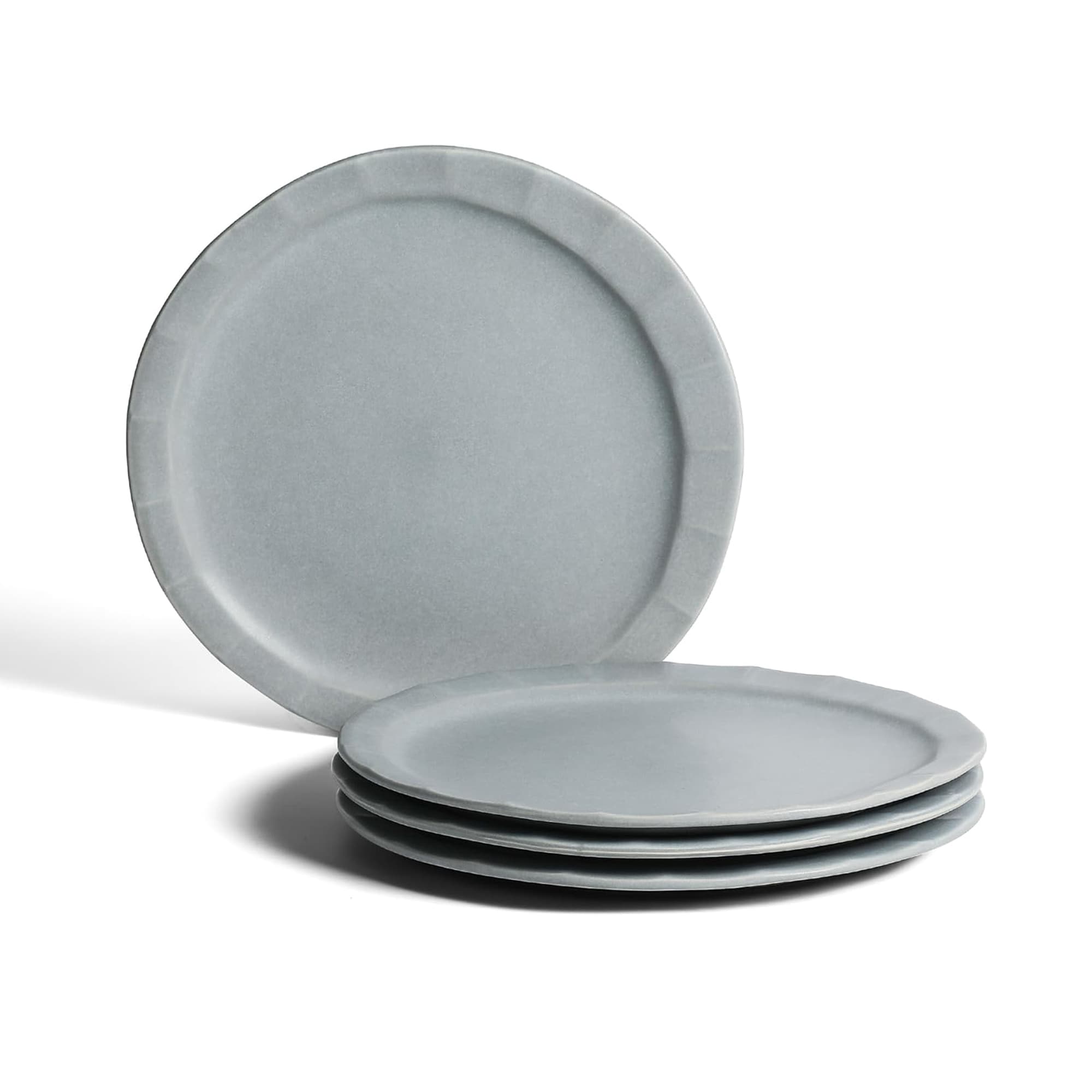 Stone Lain  Oasis Stoneware 4 Piece Dinner Plate  Set - Serving Dishes Grey Blue