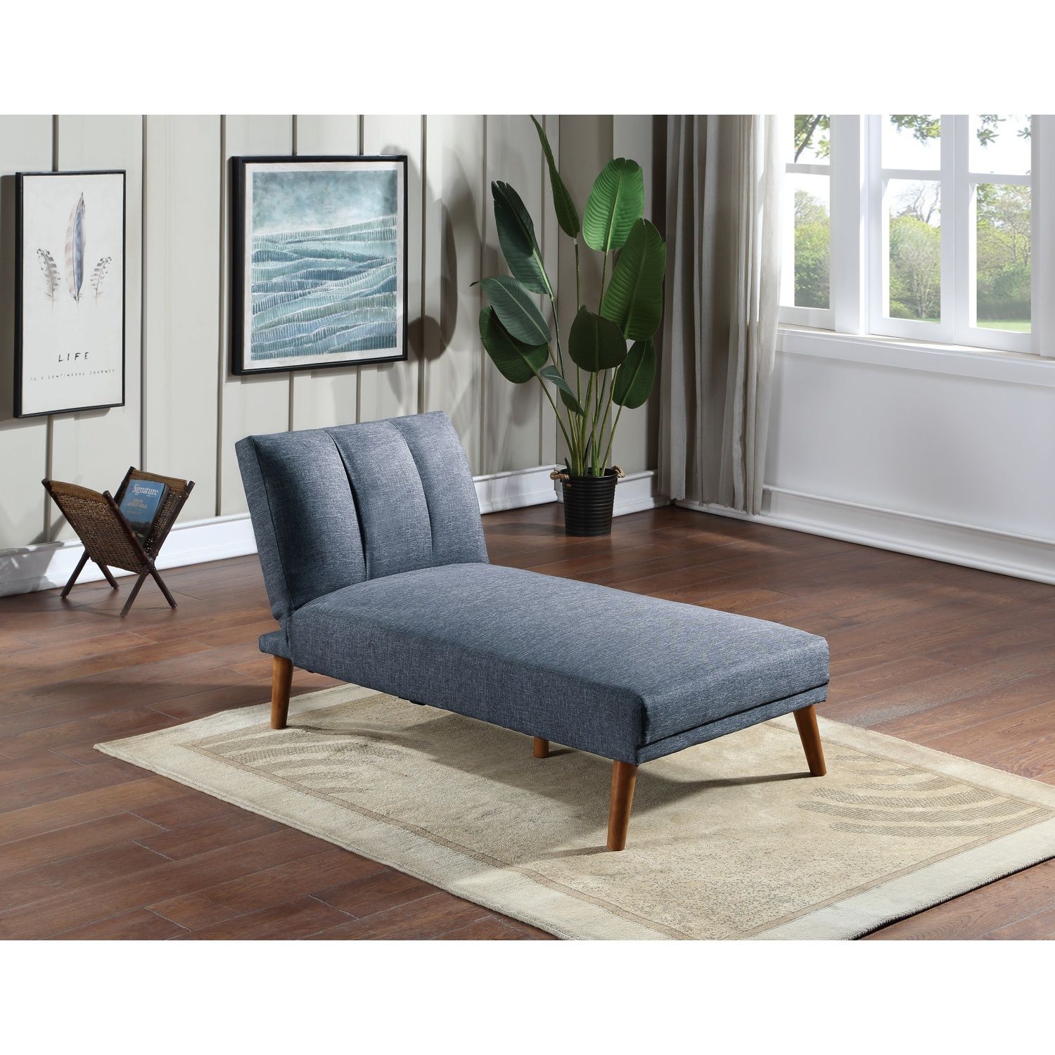 JASMODER HS00F8518-ID-AHD 30.00-Inches Modern Navy Sofa